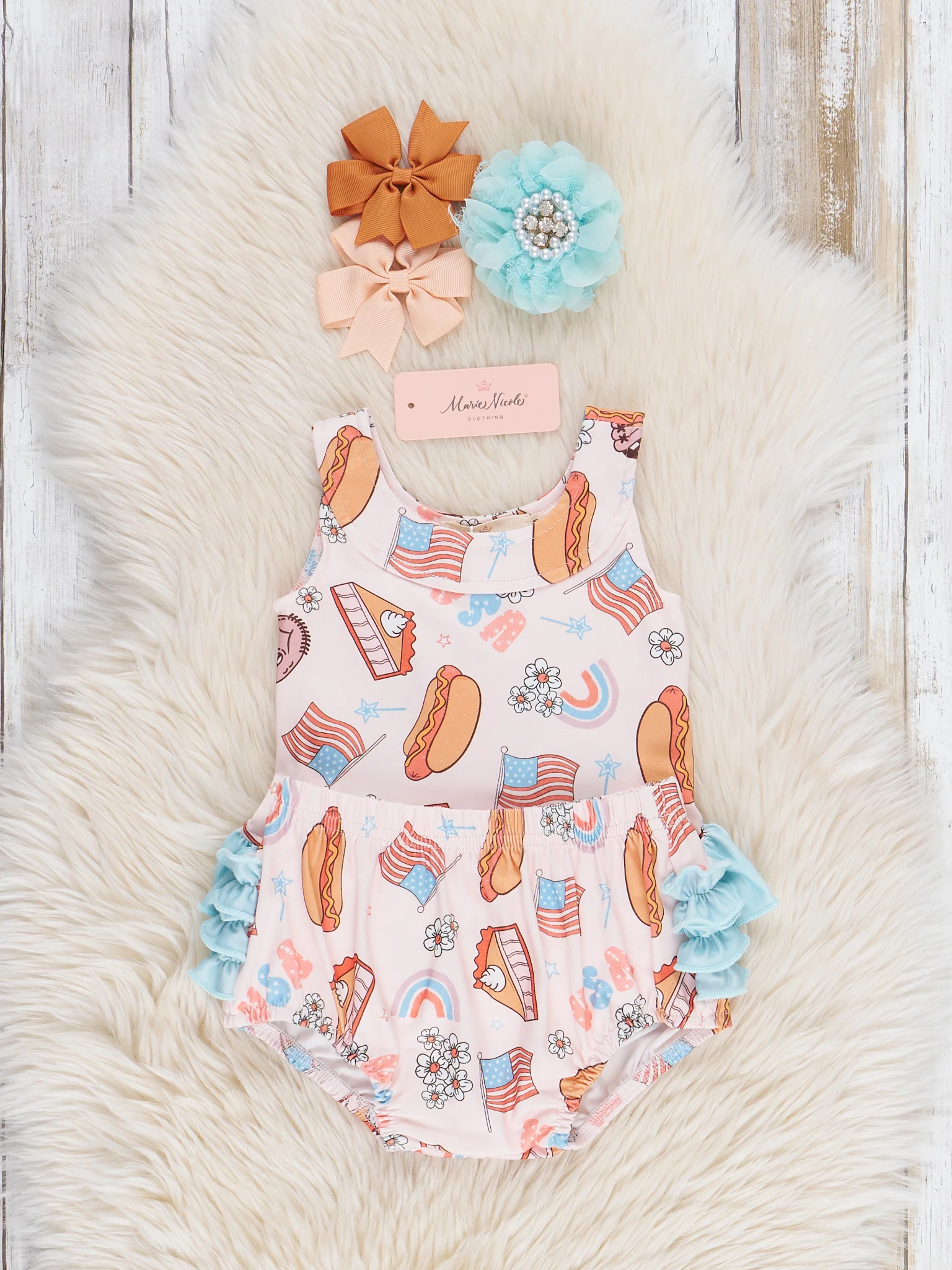 Patriotic Party Ruffle Bloomers Outfit - Image 4