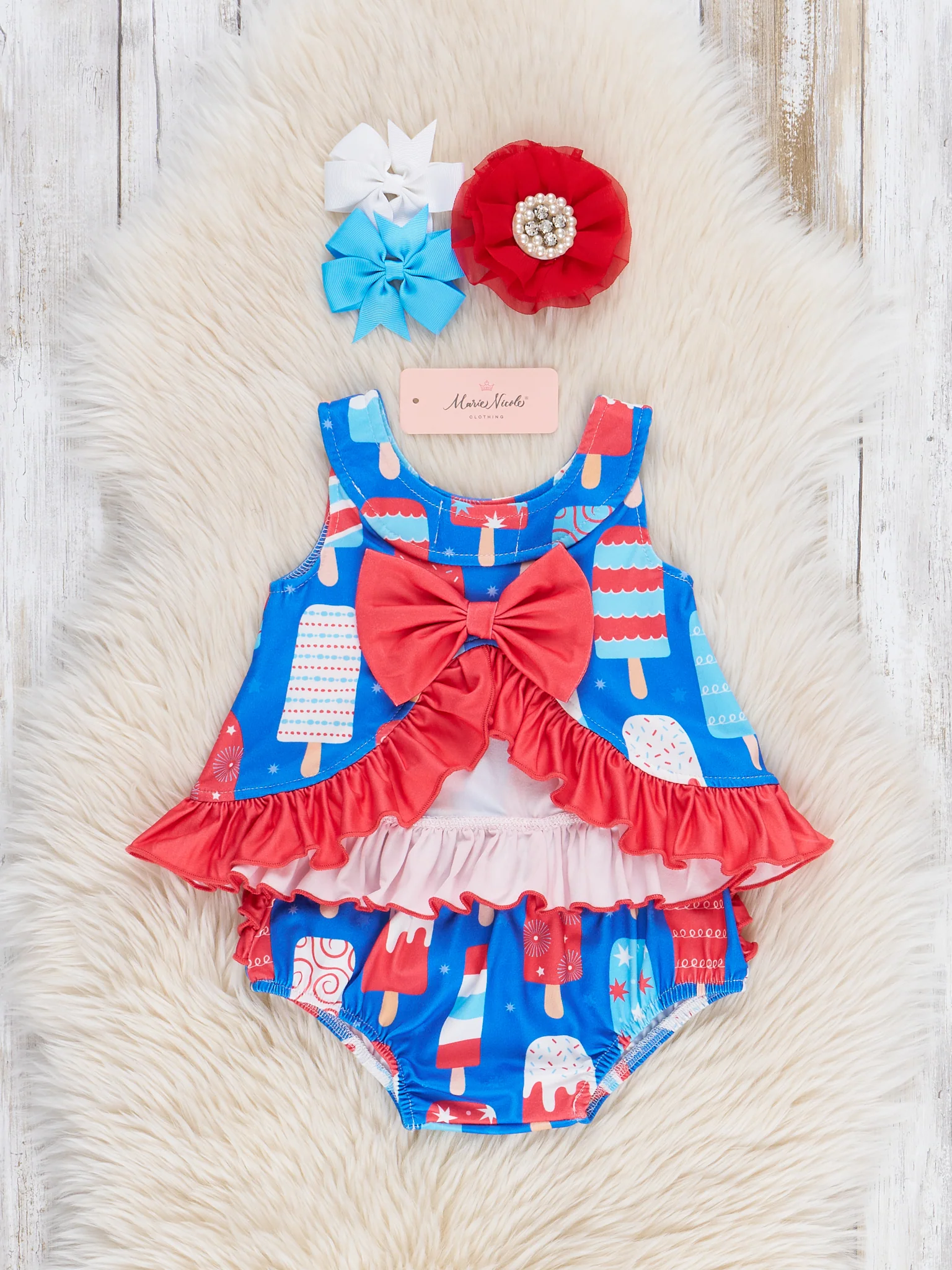 Patriotic Popsicle Ruffle Bloomers Outfit - Image 2