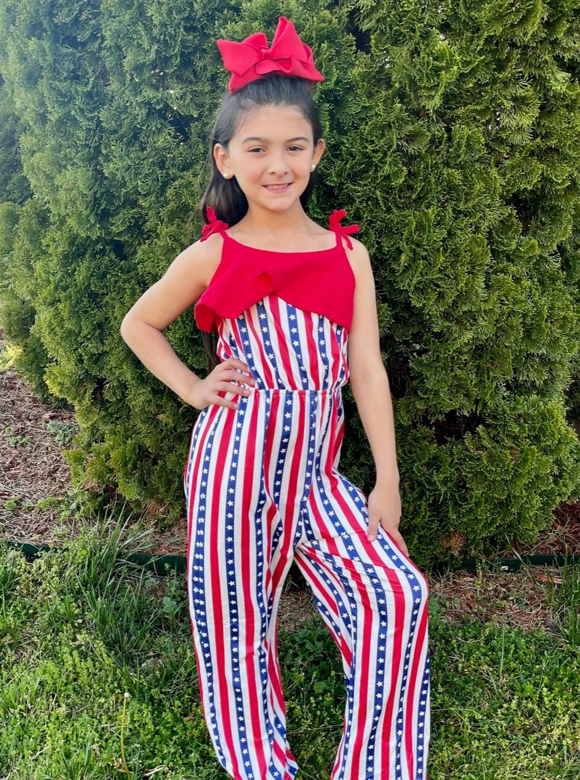 Patriotic Ruffle Jumpsuit - Image 3