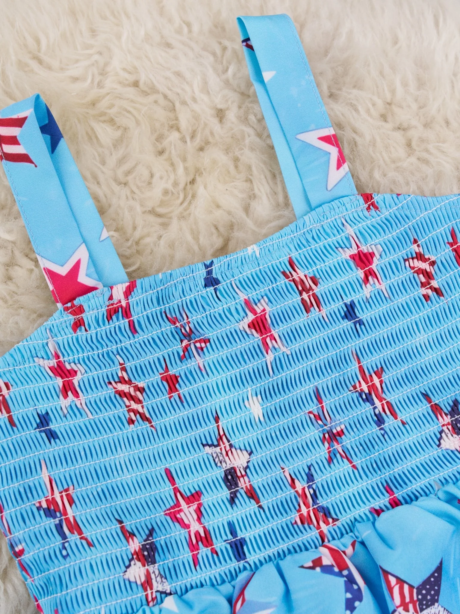 Patriotic Stars Smocked Sequin Outfit - Image 4