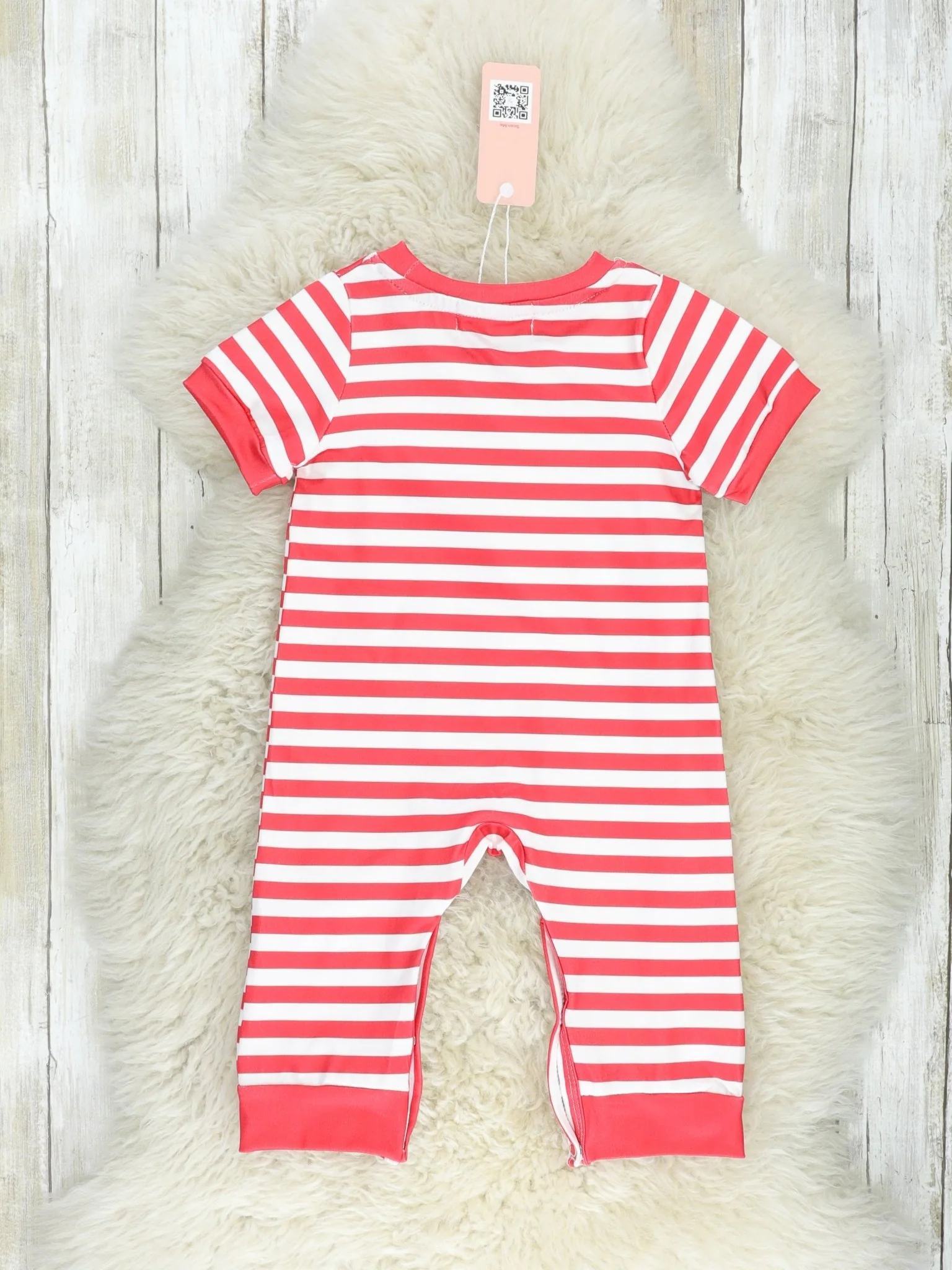 Patriotic Stripe Heart Romper - Image 2