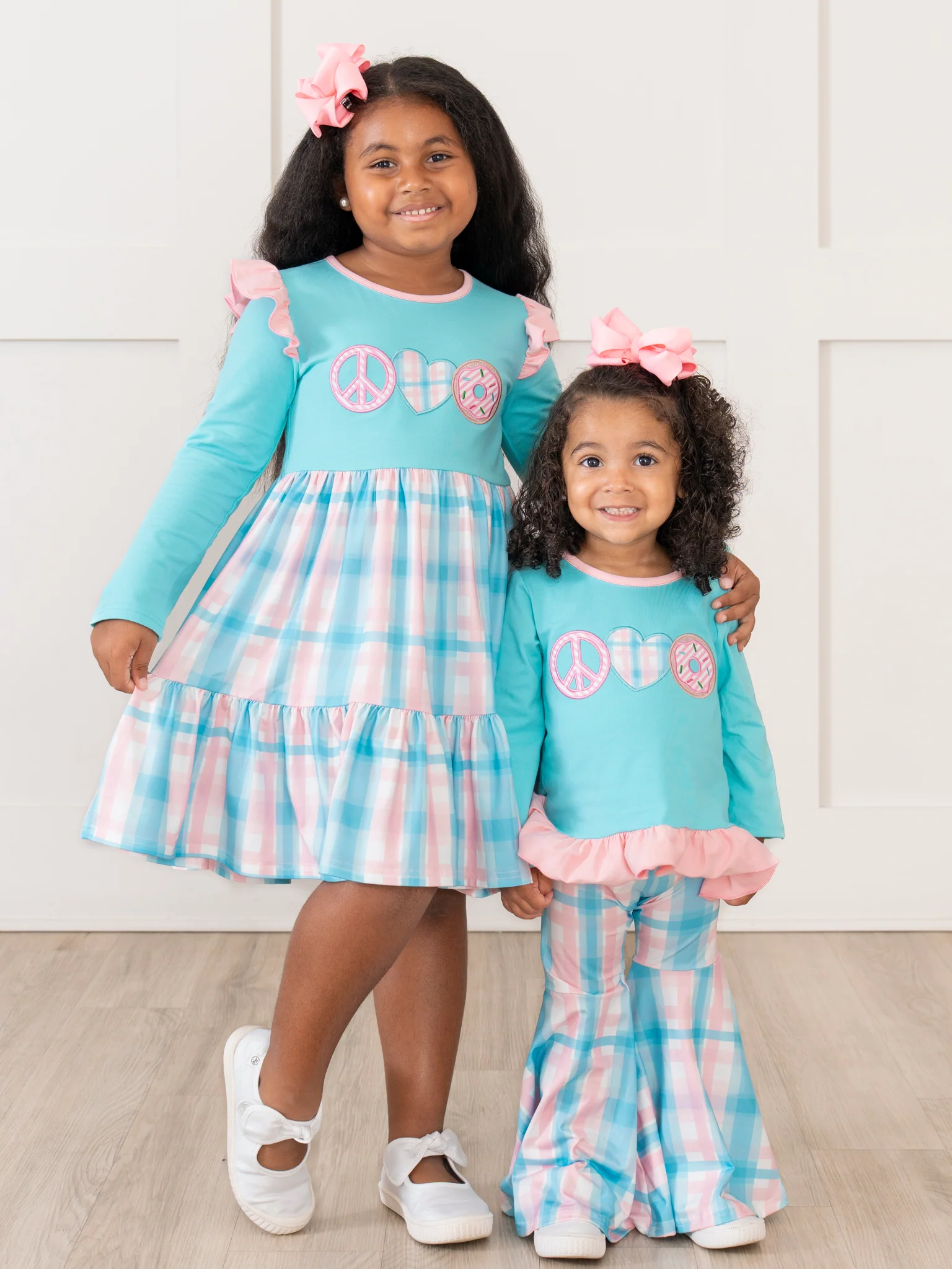 Peace Love Donuts Ruffle Dress - Image 4