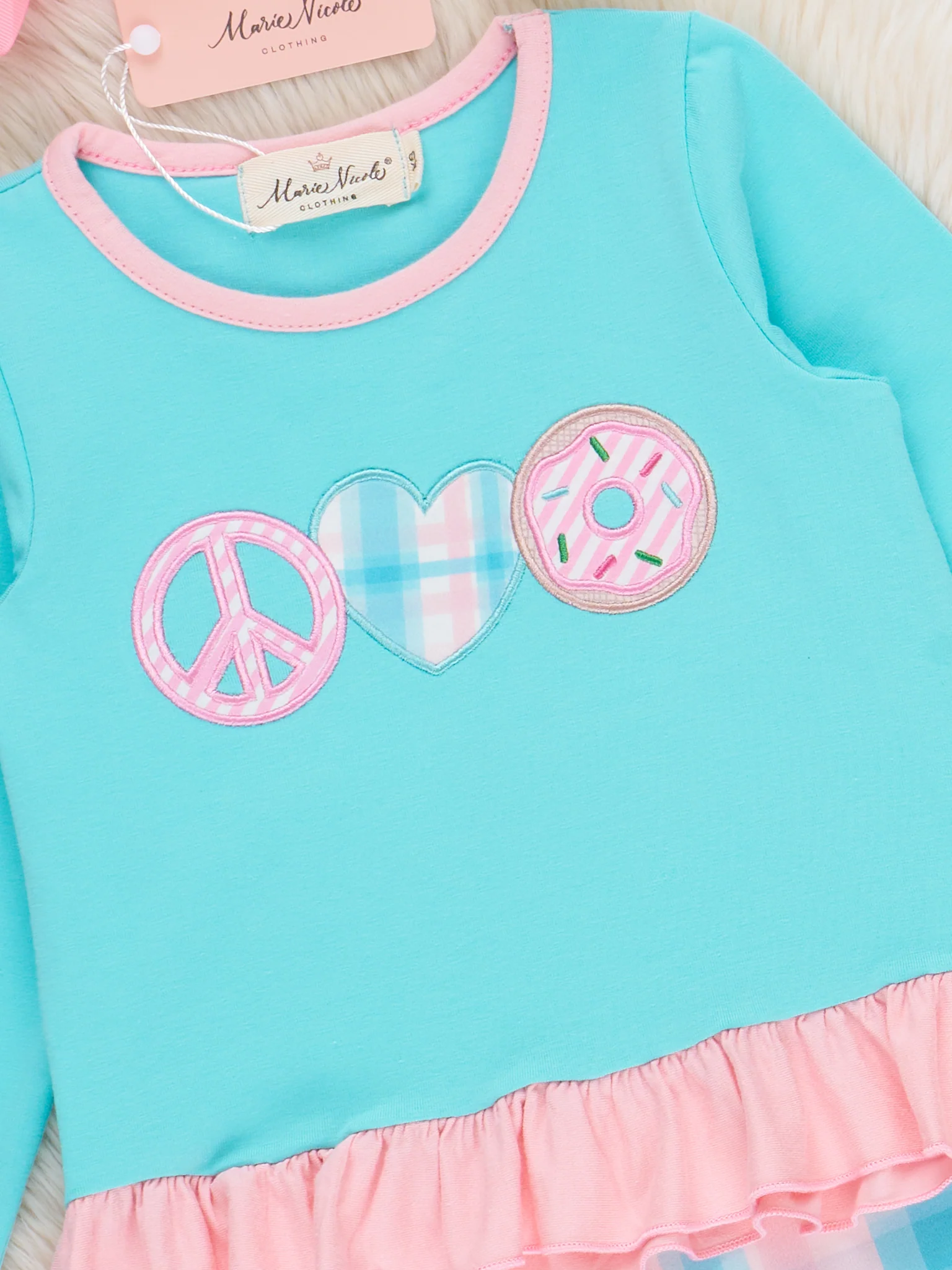 Peace Love Donuts Ruffle Outfit - Image 4