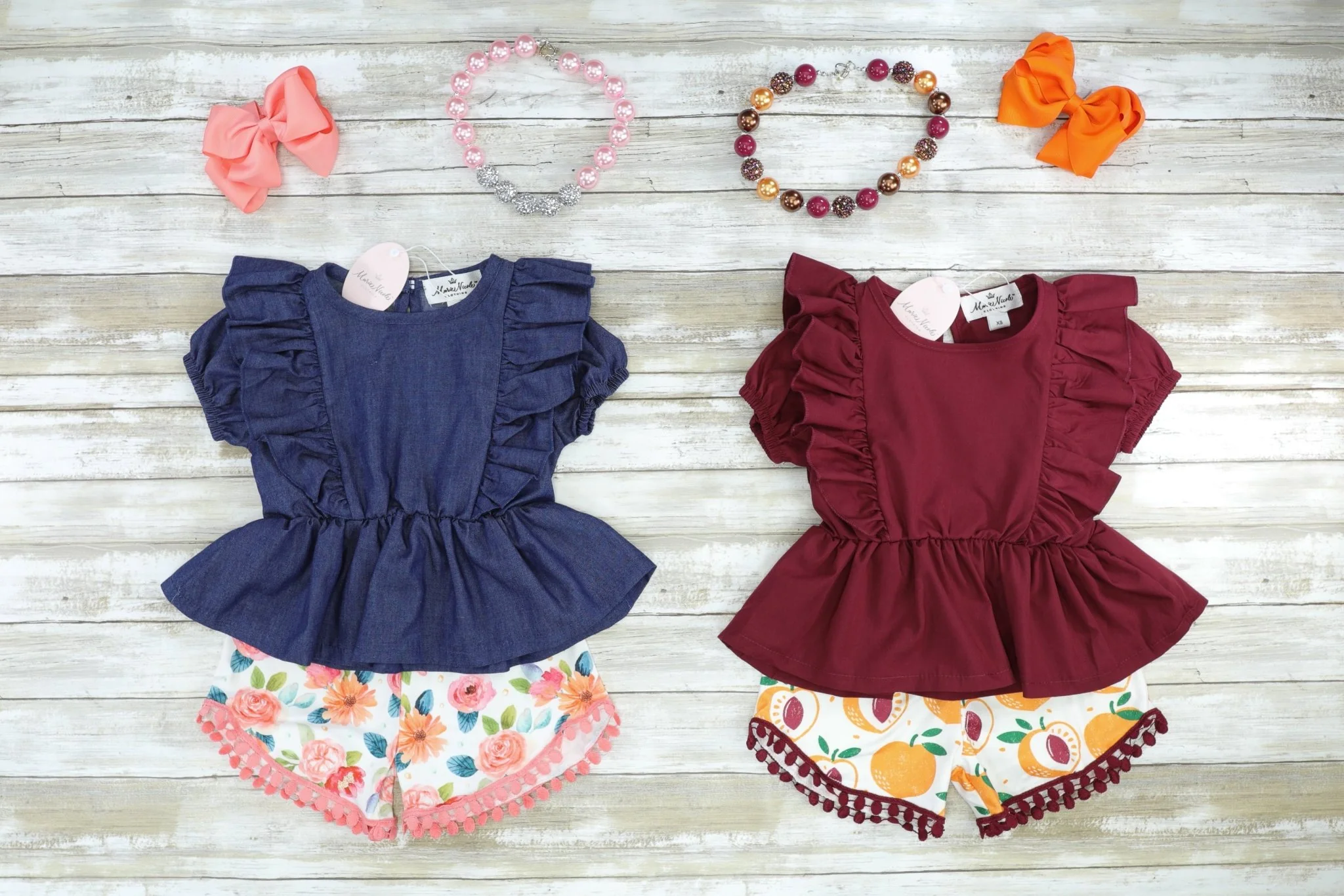 Peach Ruffle Shorts Outfit - Image 3