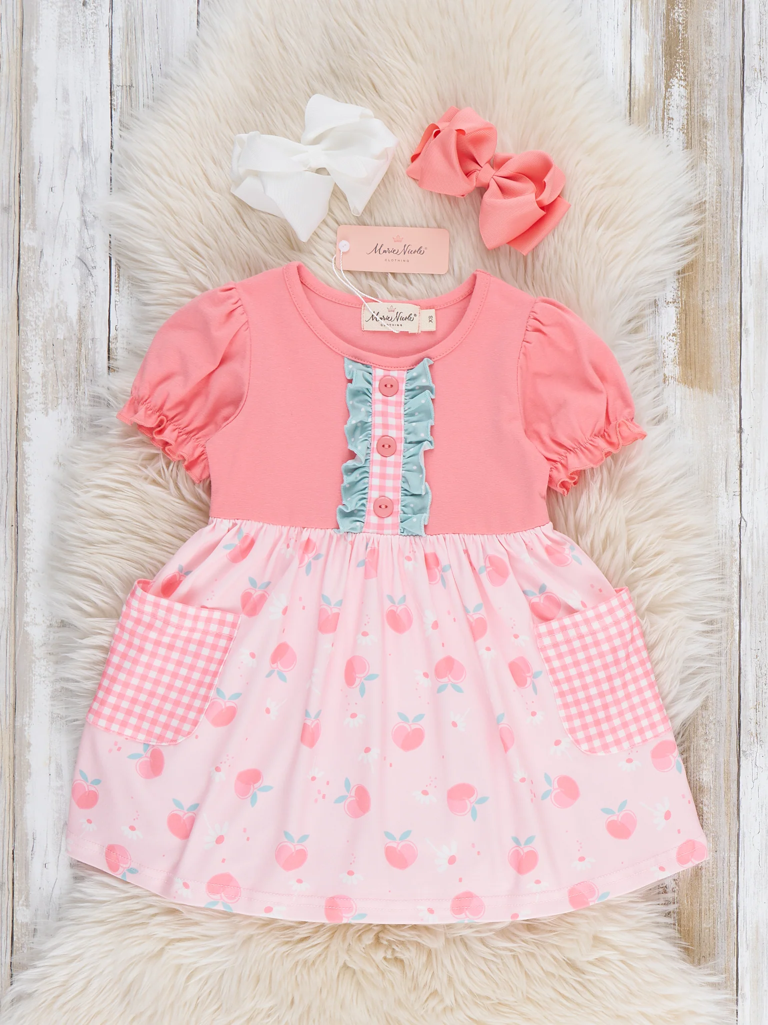 Peachy Dreams Ruffle Dress