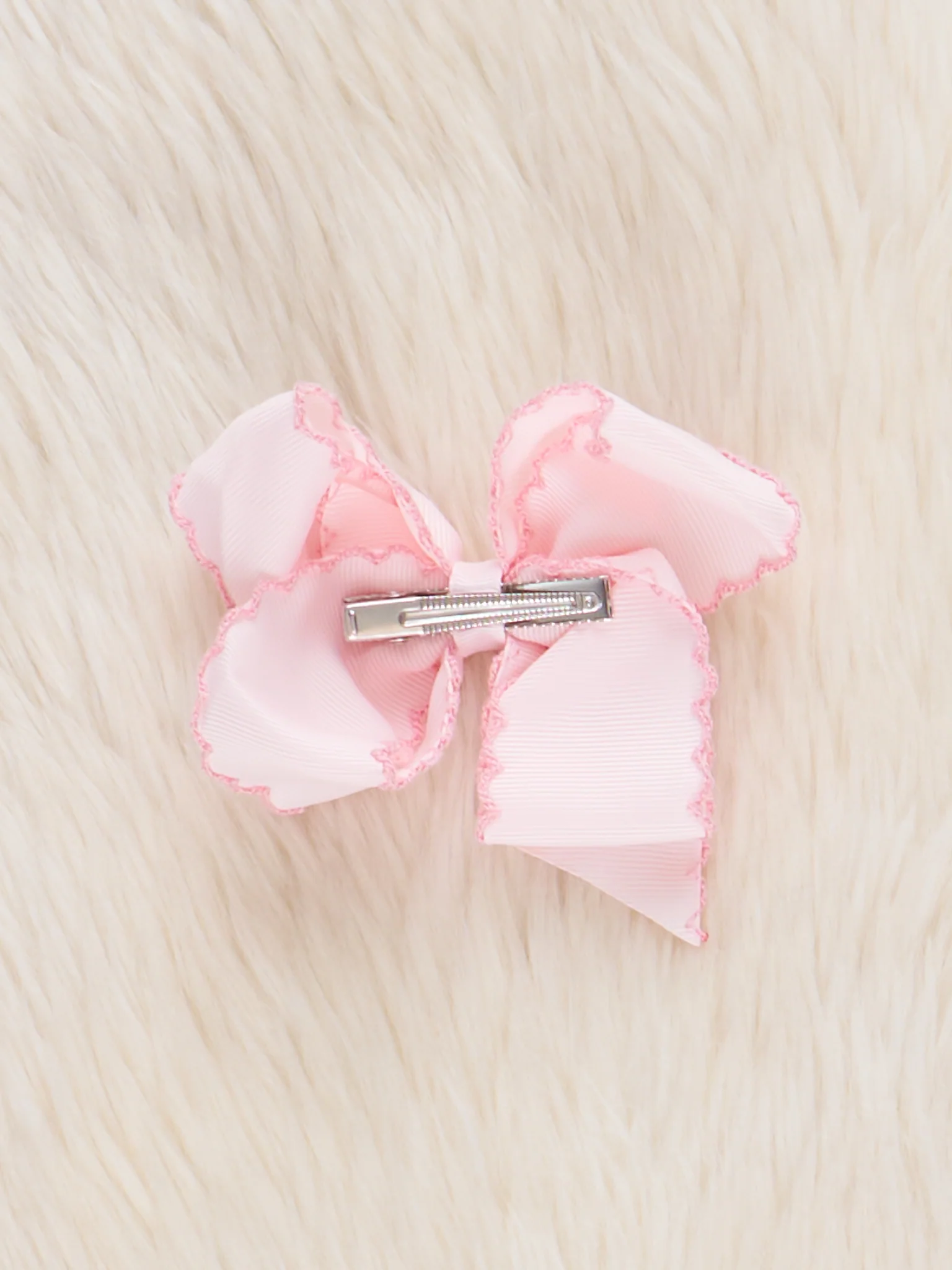 Peek-a-Boo Embroidered Bow- Pink - Image 2