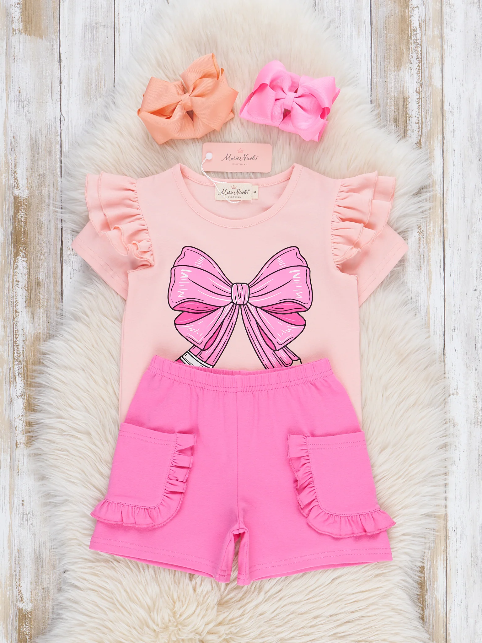 Pencil Bow Ruffle Outfit - Image 3