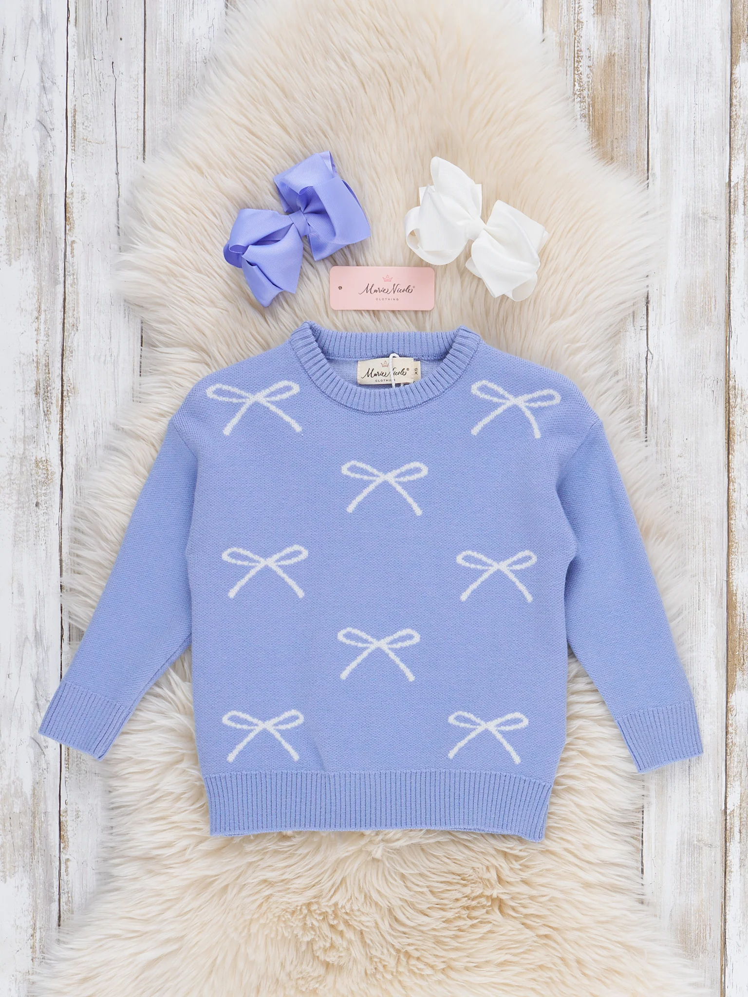 Periwinkle Sweet Ribbon Sweater - Image 2
