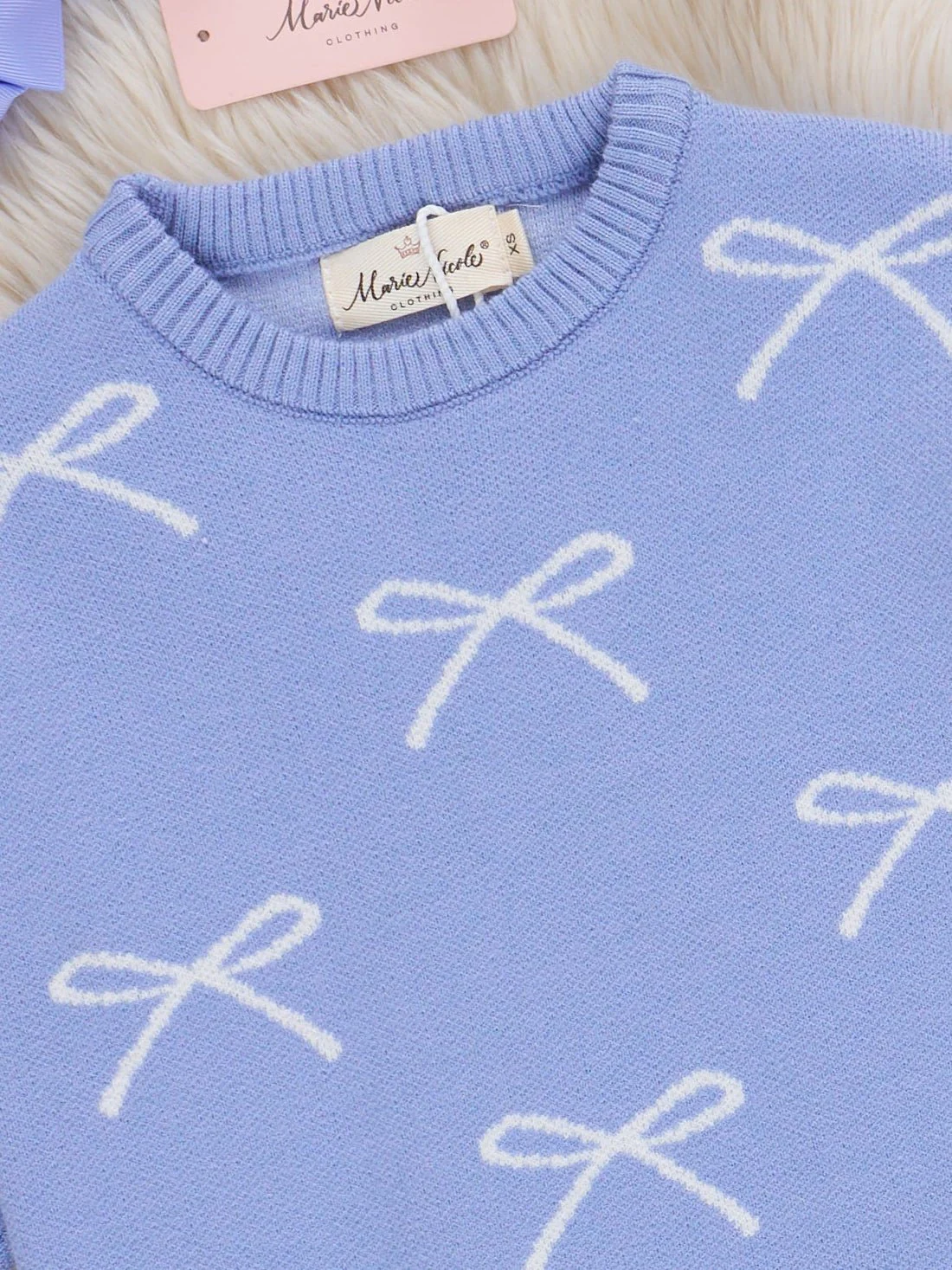 Periwinkle Sweet Ribbon Sweater - Image 3