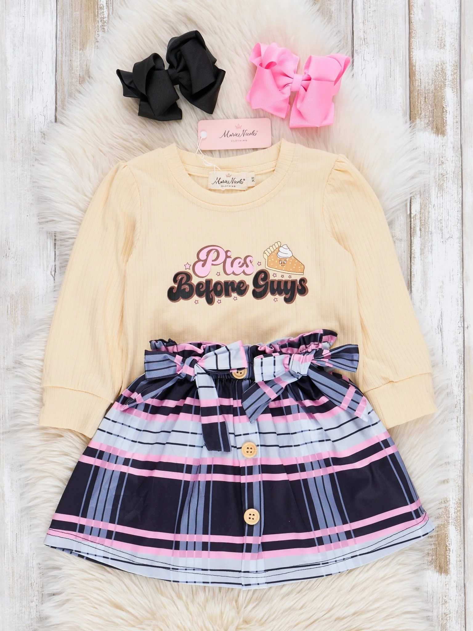 "Pies Before Guys" Plaid Outfit w/ Flannel Skirt - Image 4