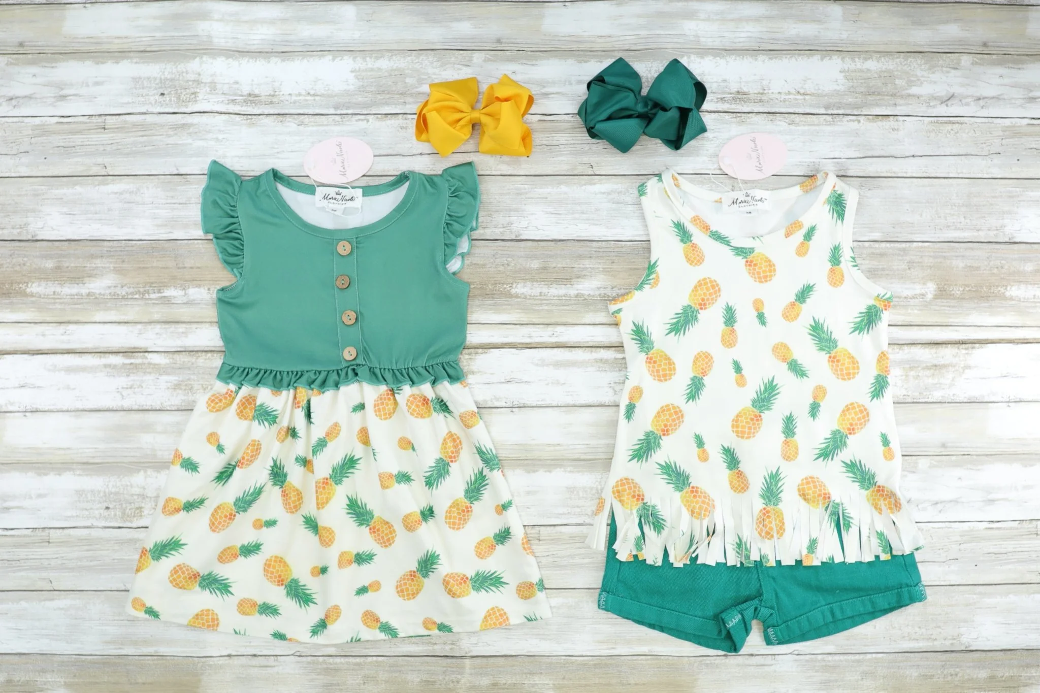 Pineapple Fringe Tank & Shorts Outfit - Image 3