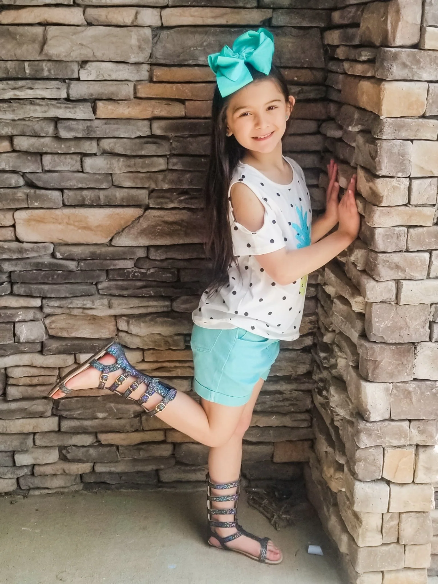 Pineapple Polka Dot Top & Shorts Outfit - Image 4