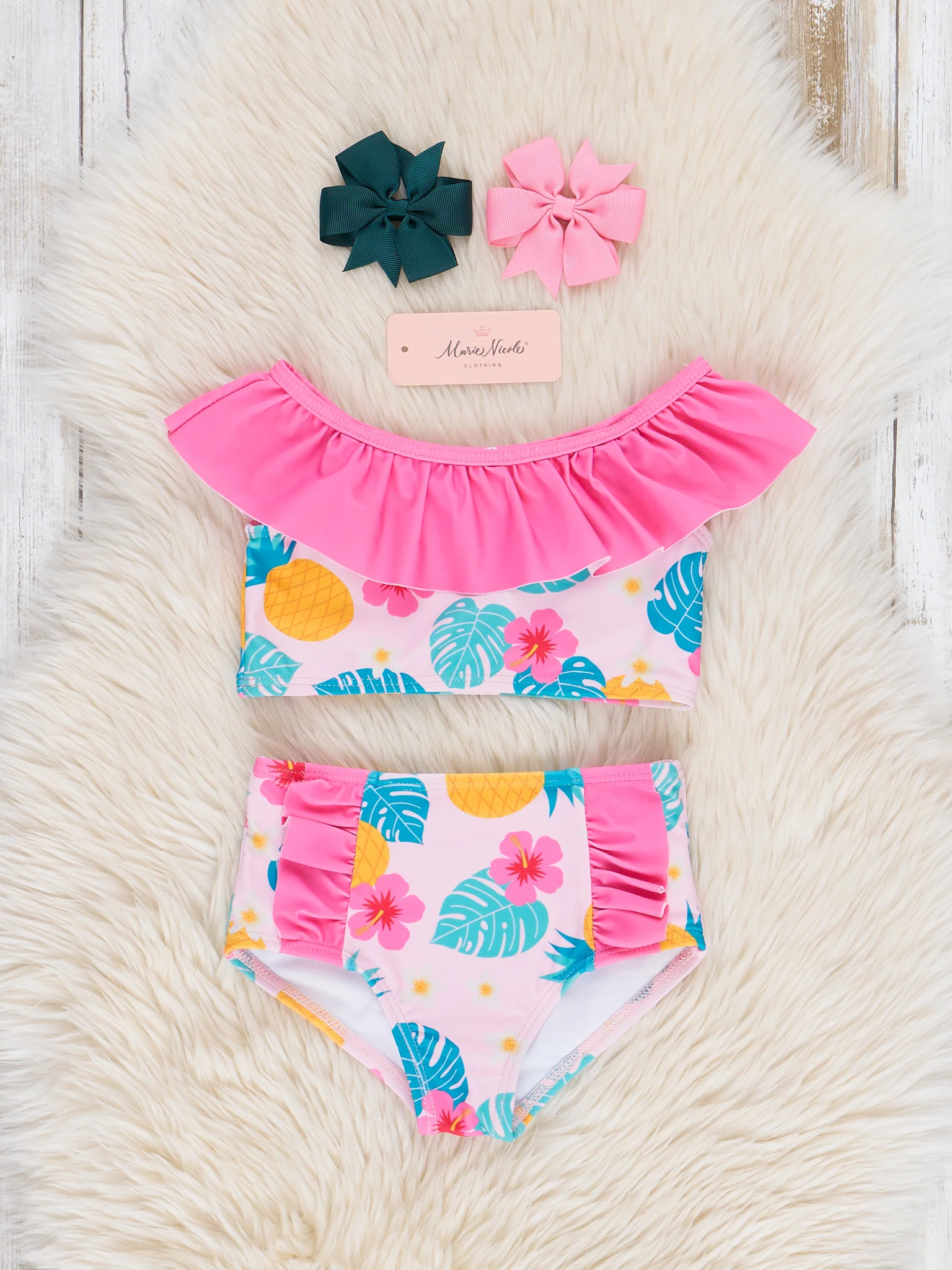 Pineapple Tropics Ruffle Swimsuit
