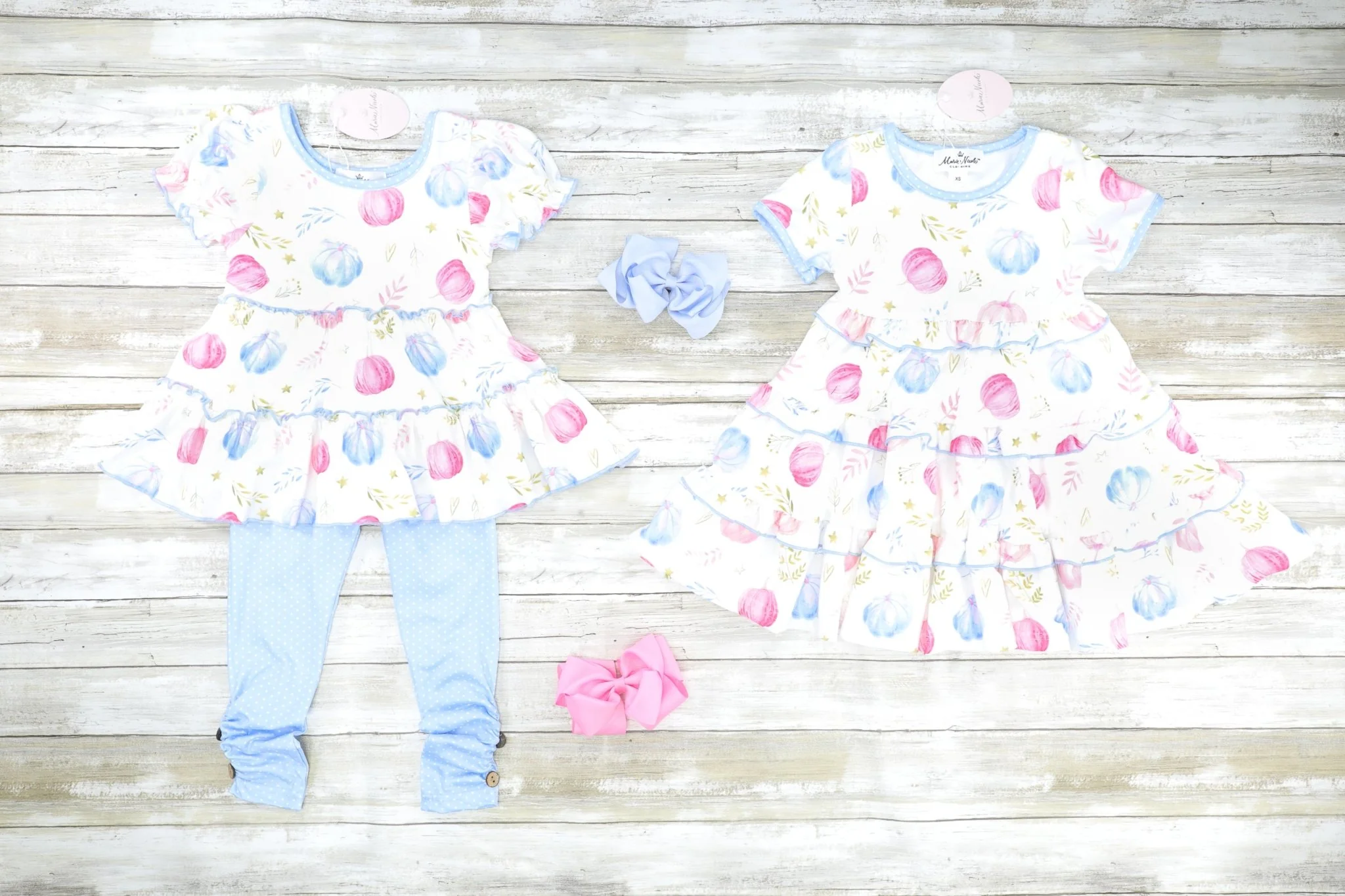 Pink & Blue Pumpkin Tiered Dress - Image 2