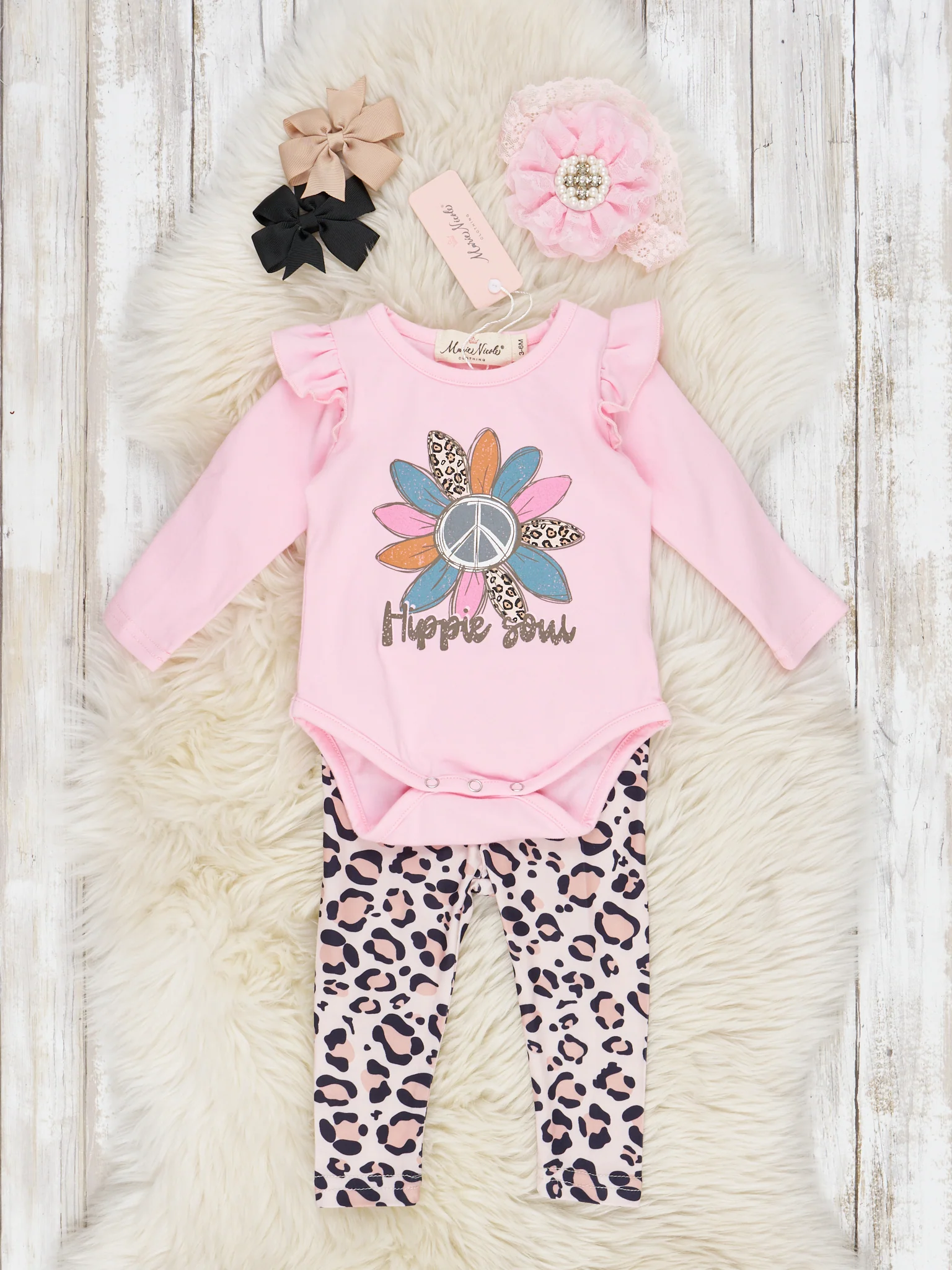 Pink & Leopard Hippie Soul Romper Outfit