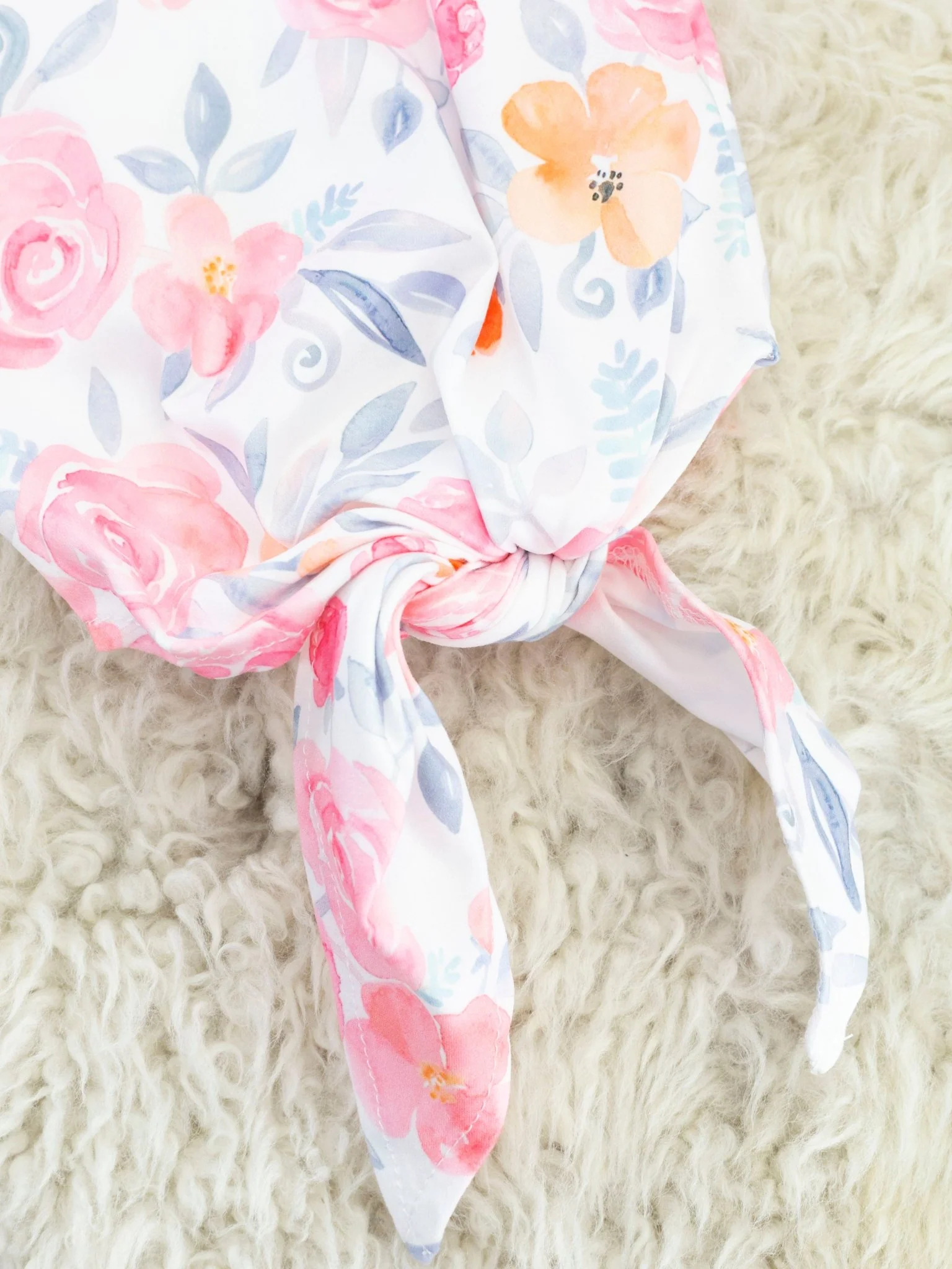 Pink & Orange Rose Knot Gown - Image 3