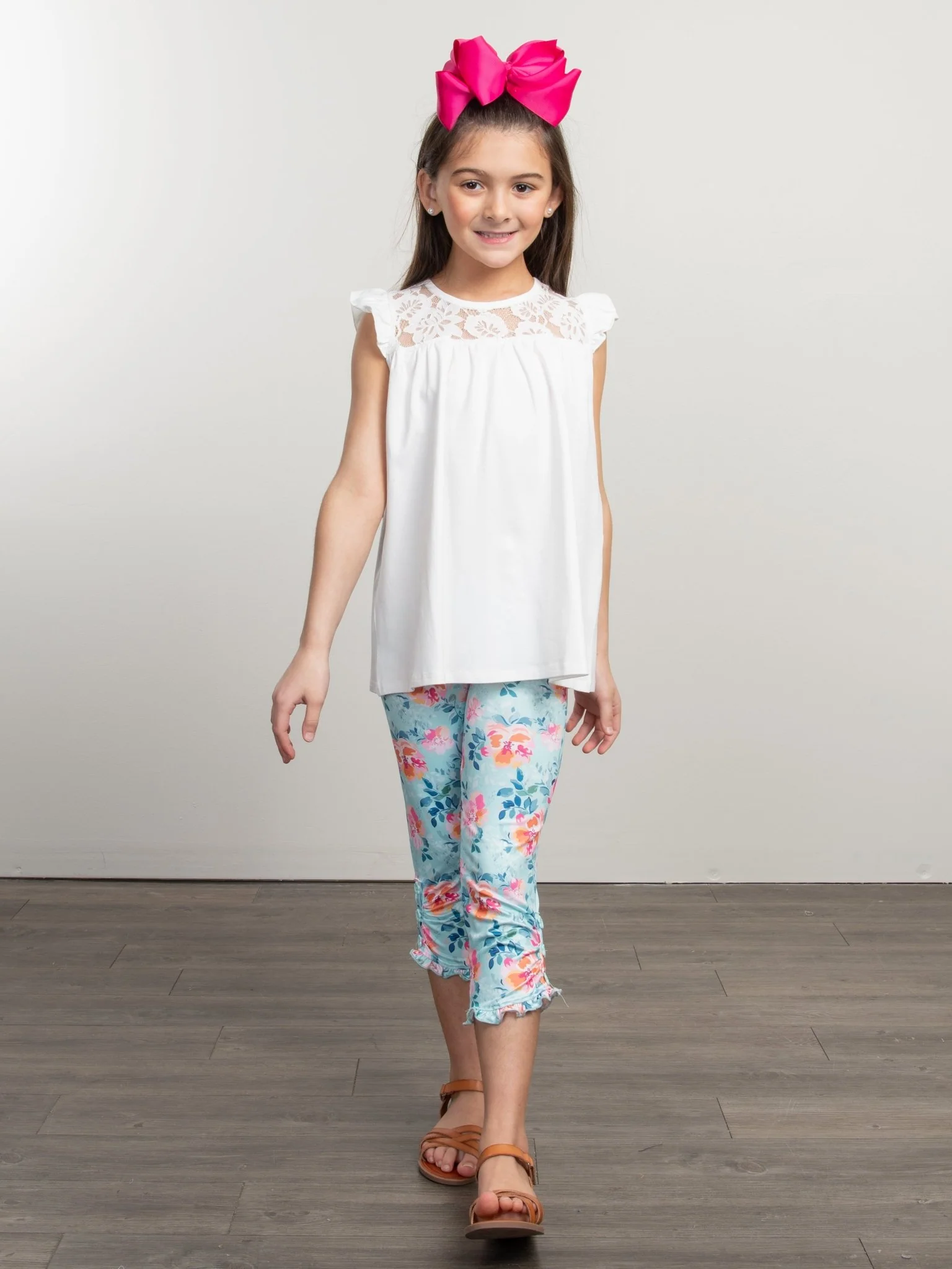 Ruffle Capris - Pink Anemone - Image 2