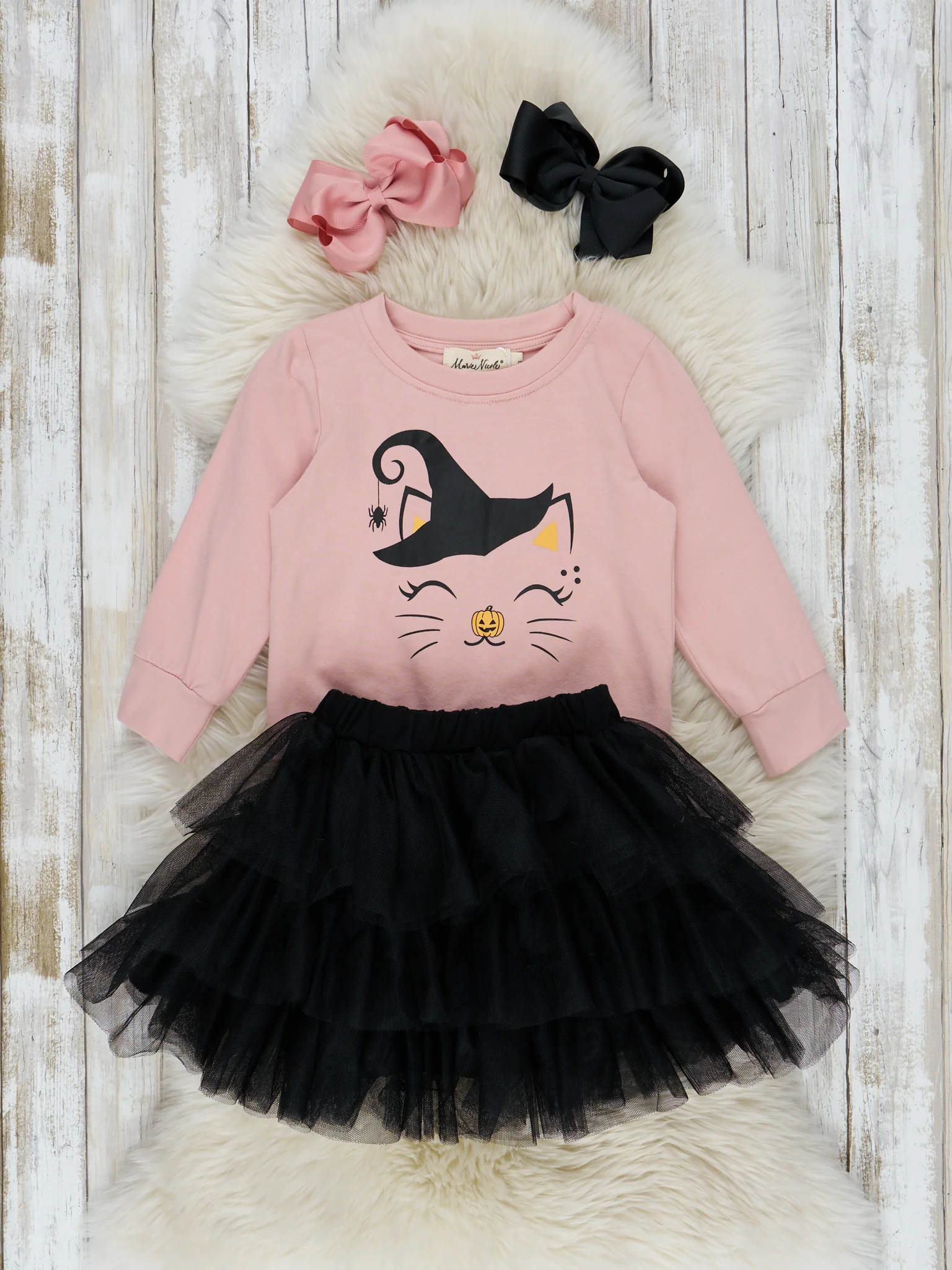 Pink & Black Cat Tulle Outfit - Image 2