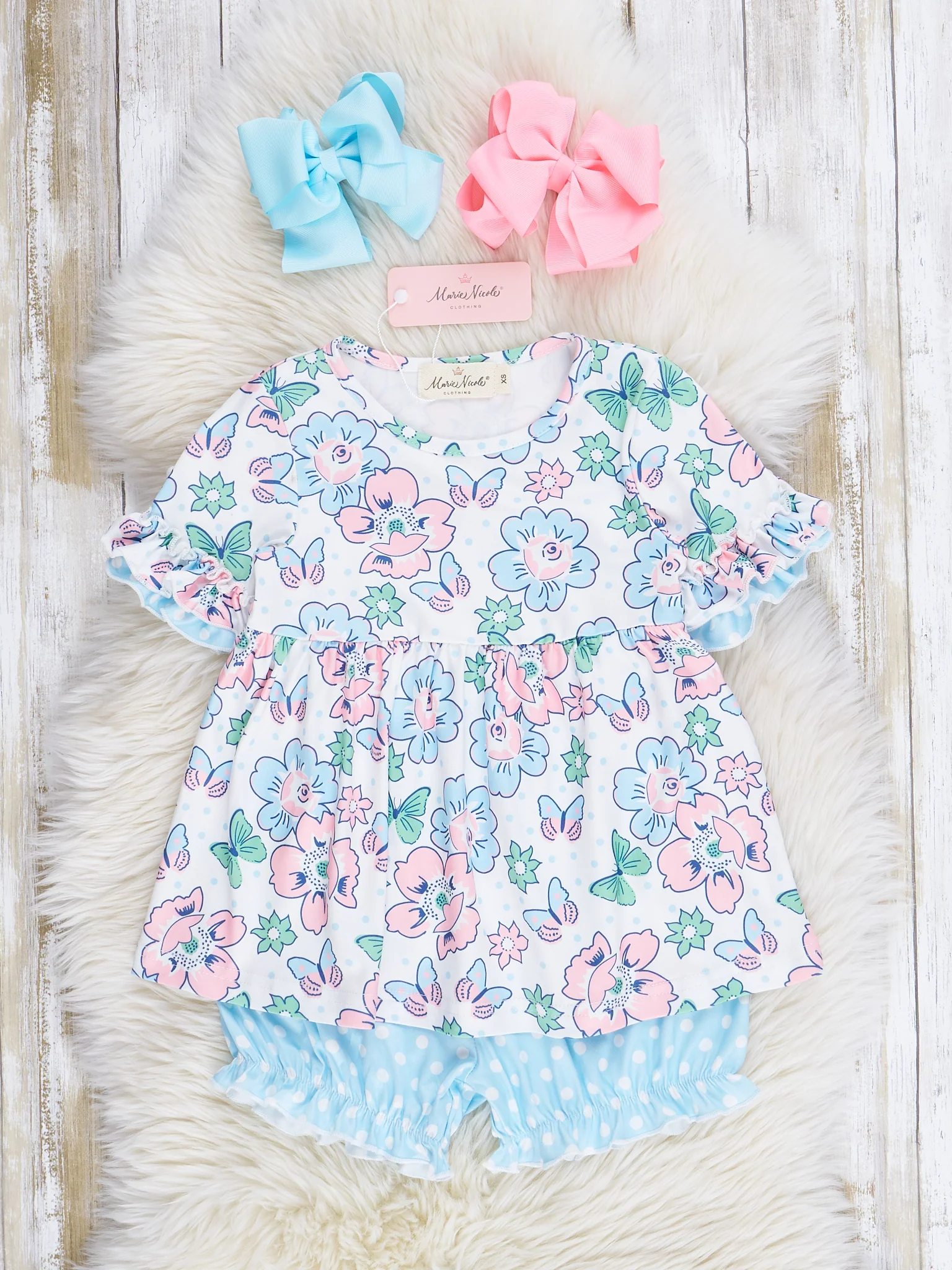 Pink & Blue Butterfly Garden Outfit