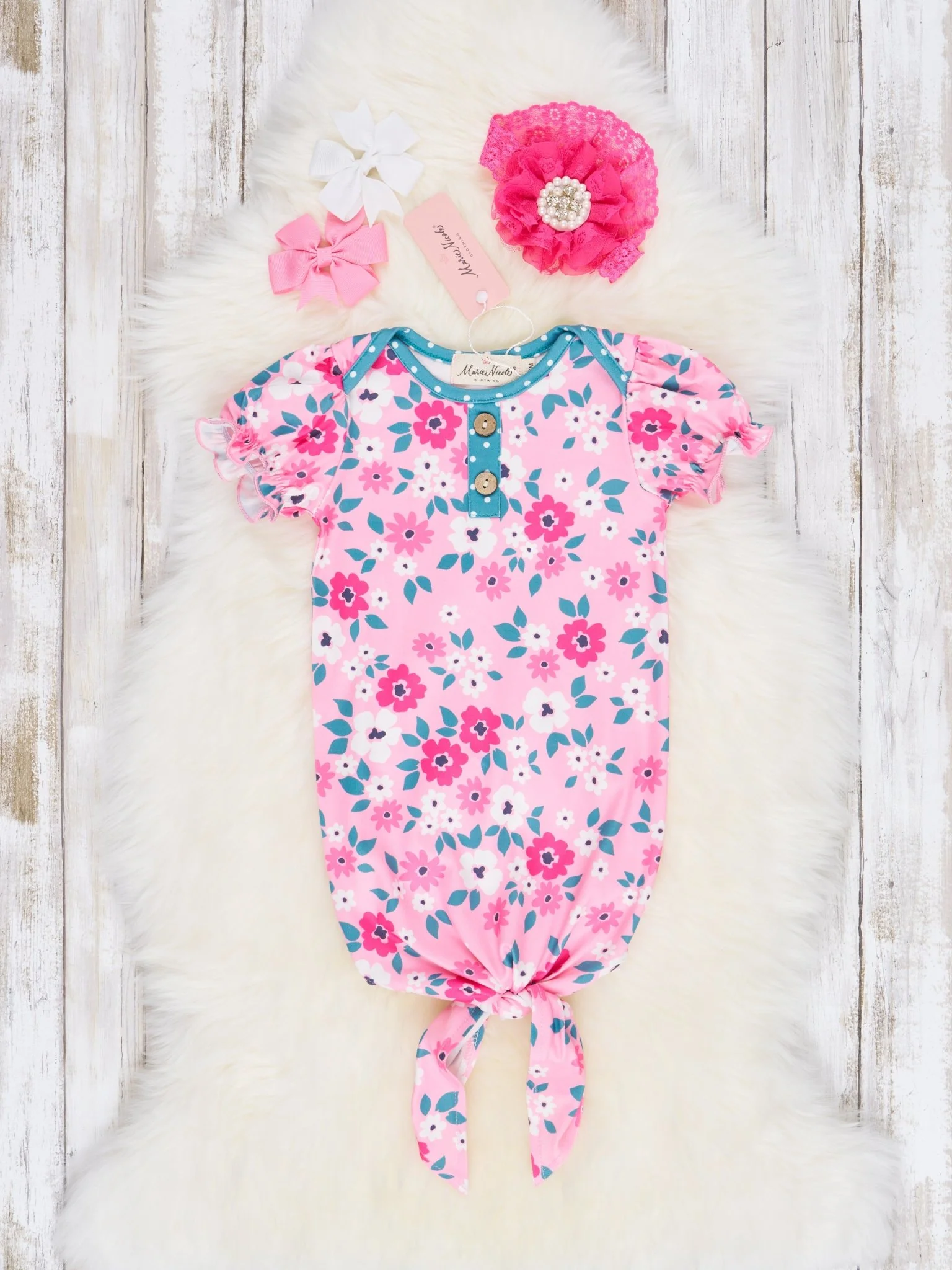 Pink Buttercup Knot Gown