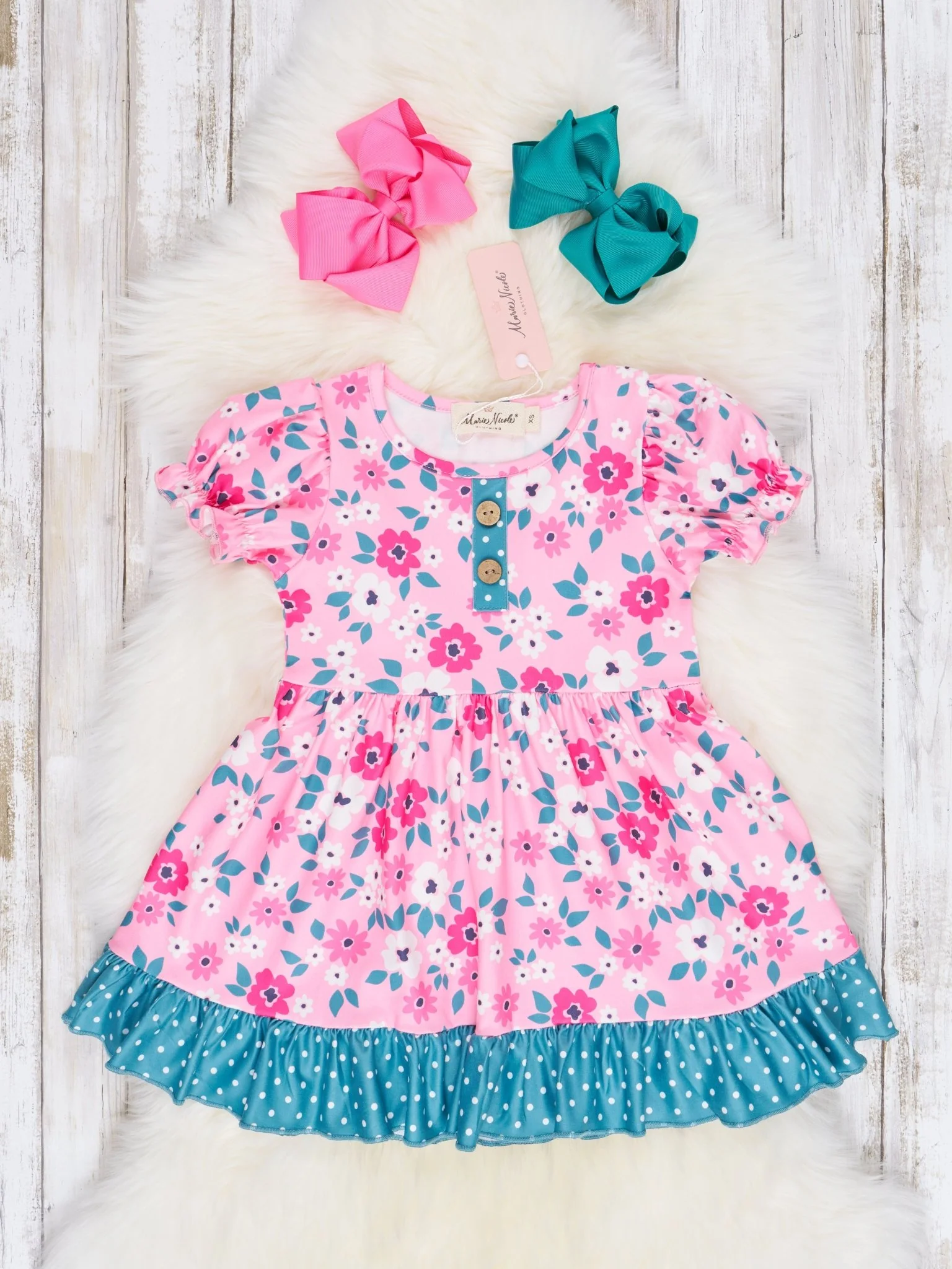 Pink Buttercup Ruffle Dress