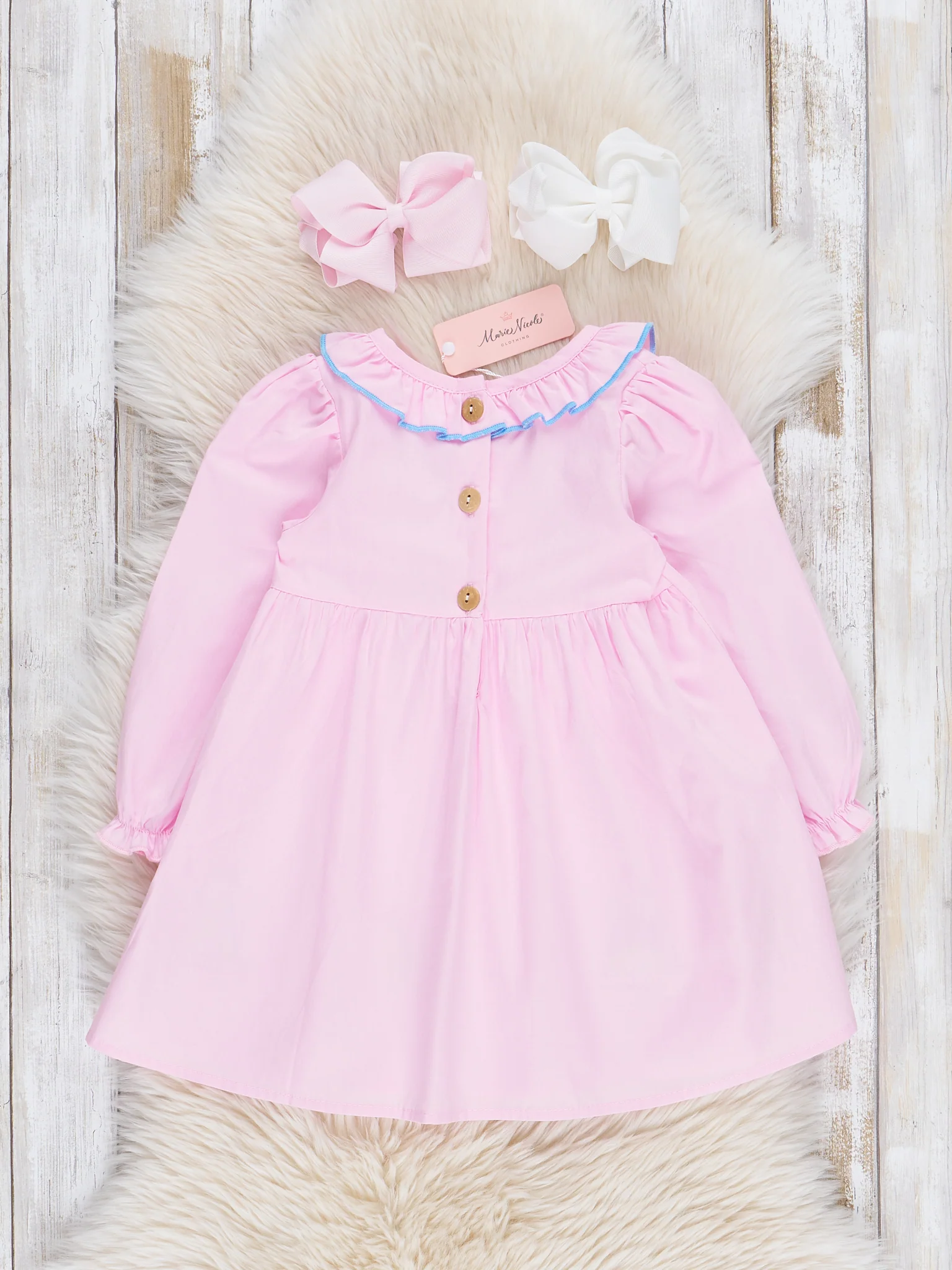 Pink Cotton Birthday Party Dress - Image 2
