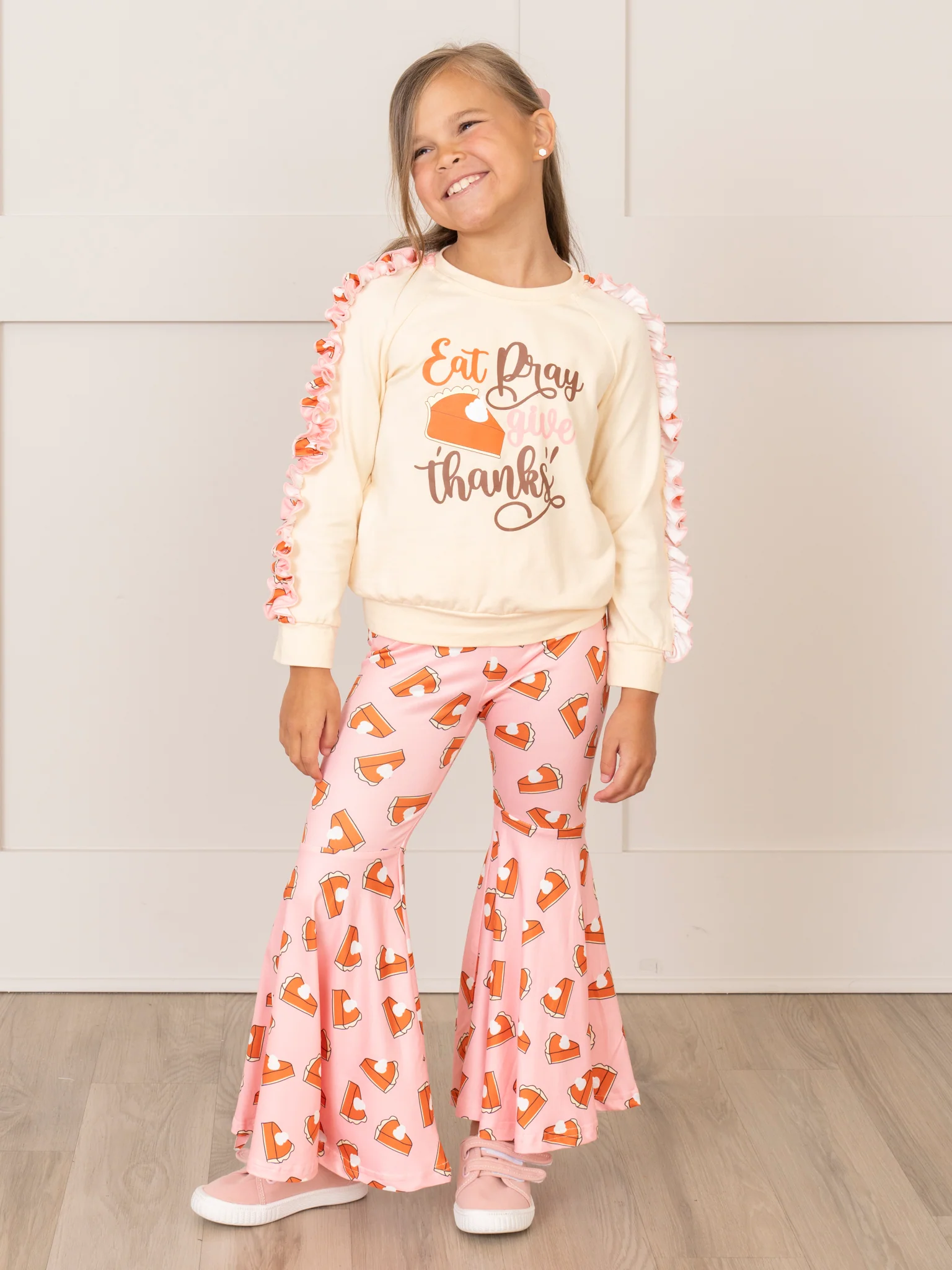 Pink & Cream Thanksgiving Bell Bottoms Outfit