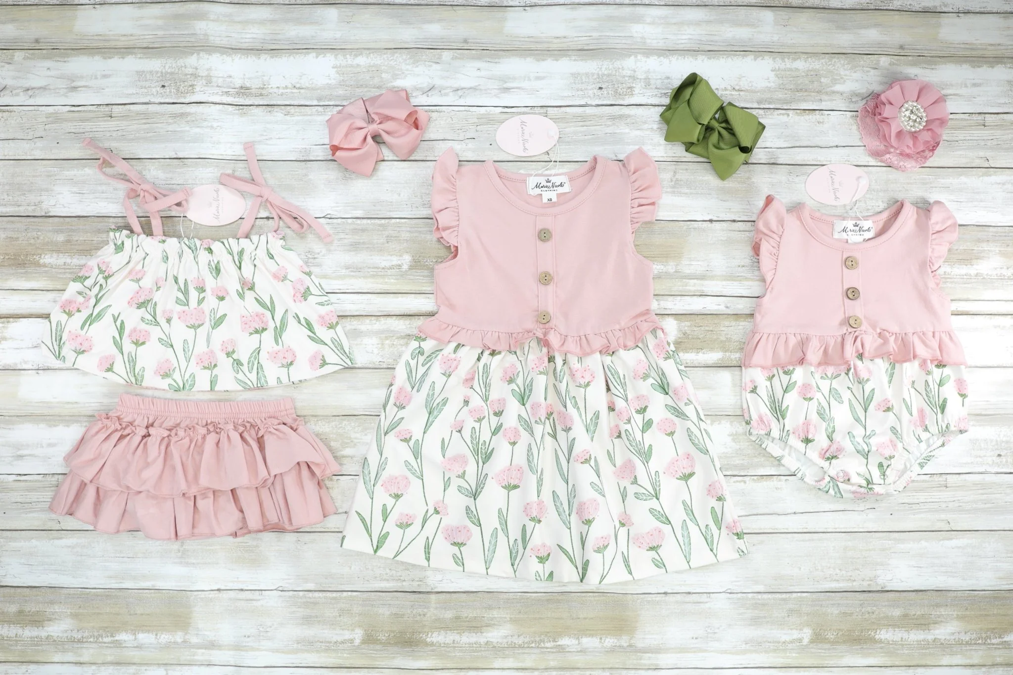 Pink Dandelion Ruffle Bubble Romper - Image 2