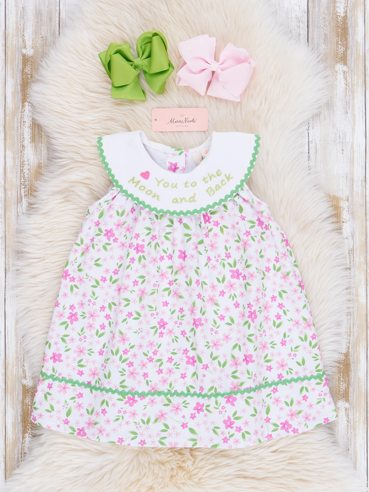 Pink Floral "Moon & Back" Dress - Image 2