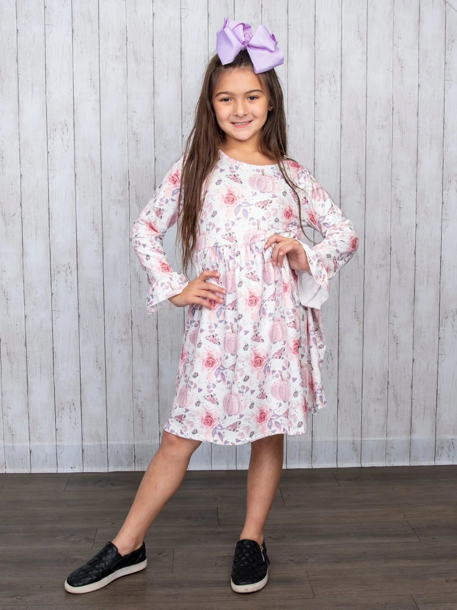 Pink Floral Pumpkin Dress - Image 4