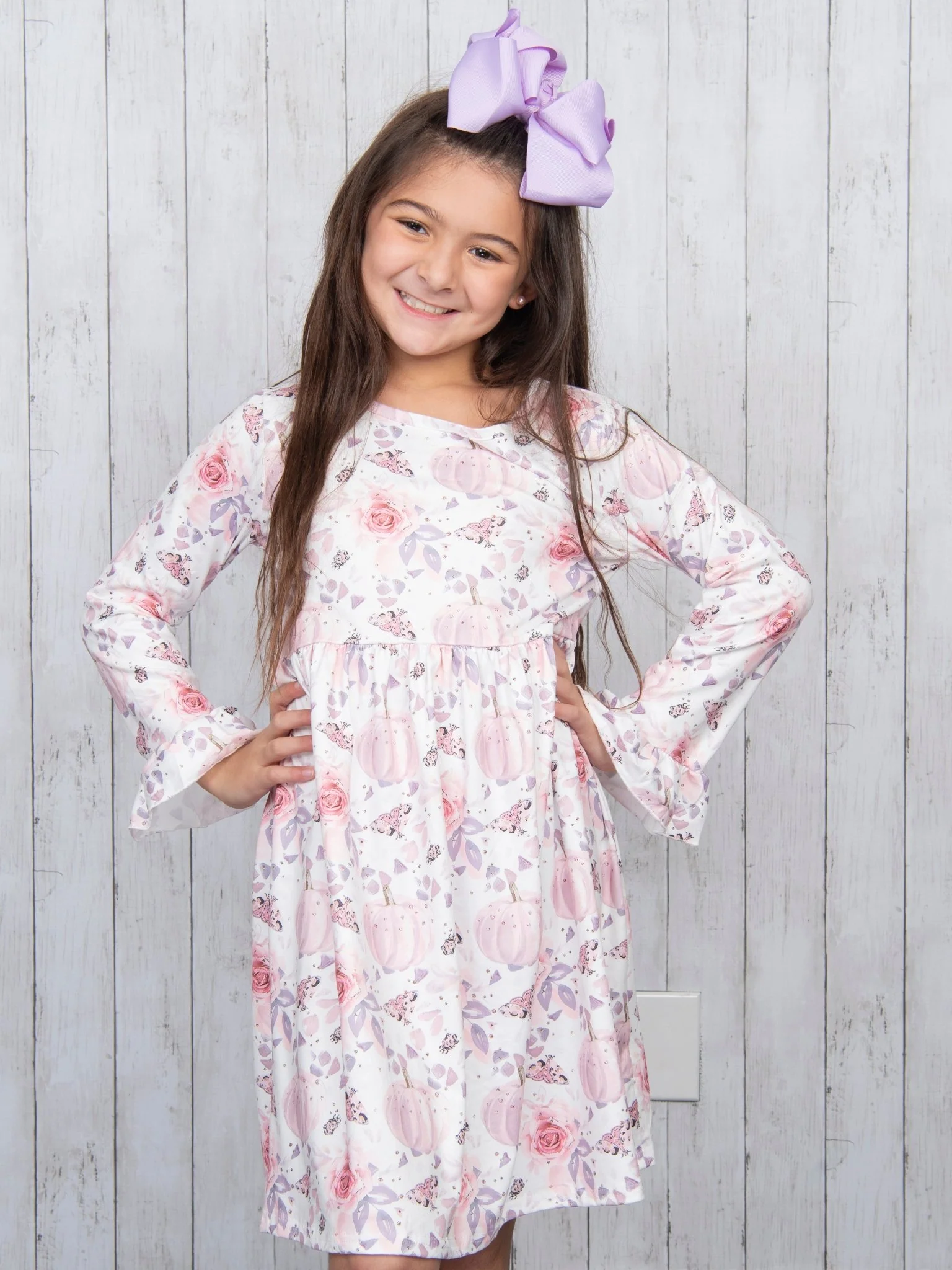 Pink Floral Pumpkin Dress - Image 6