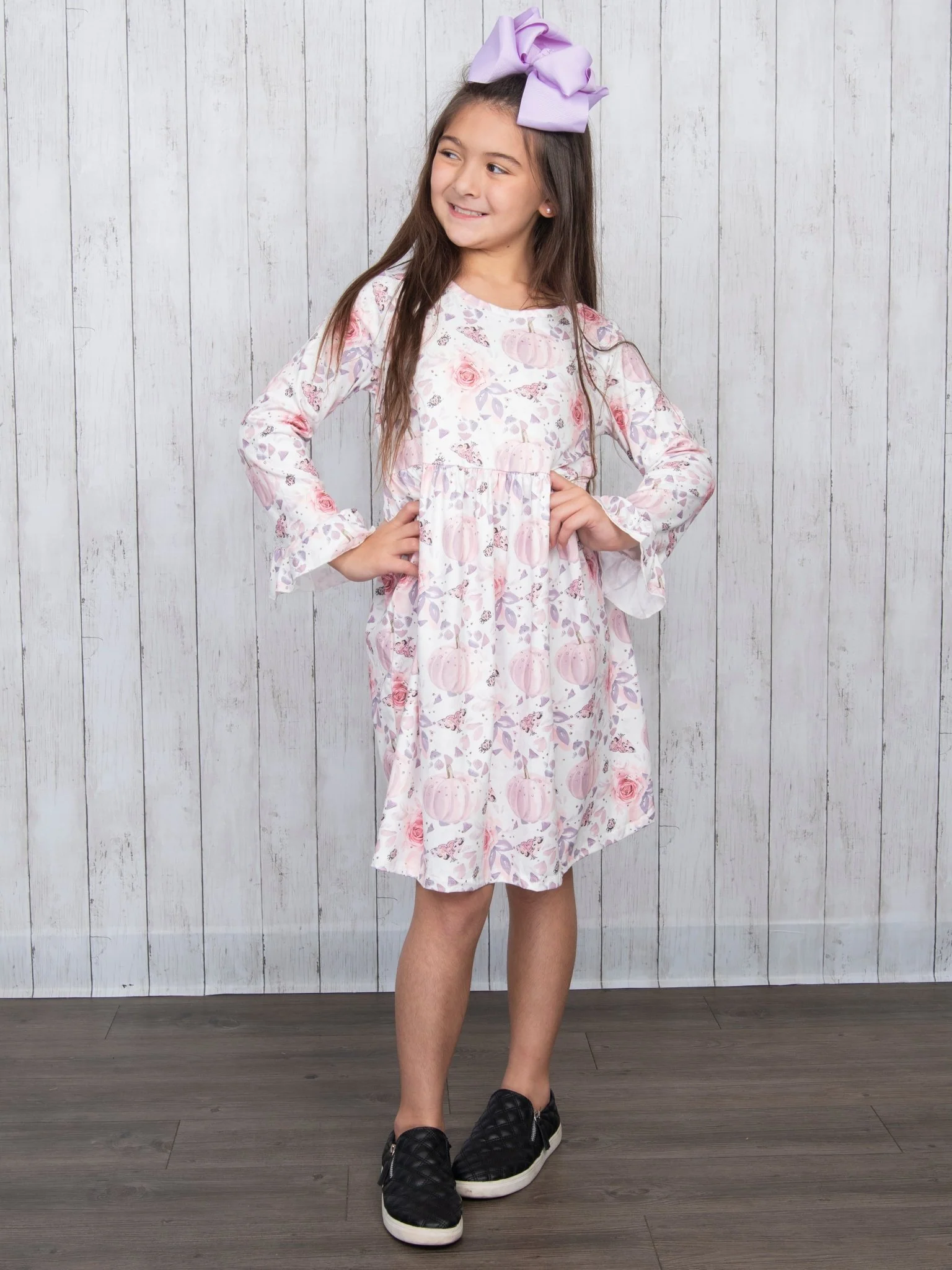 Pink Floral Pumpkin Dress - Image 7