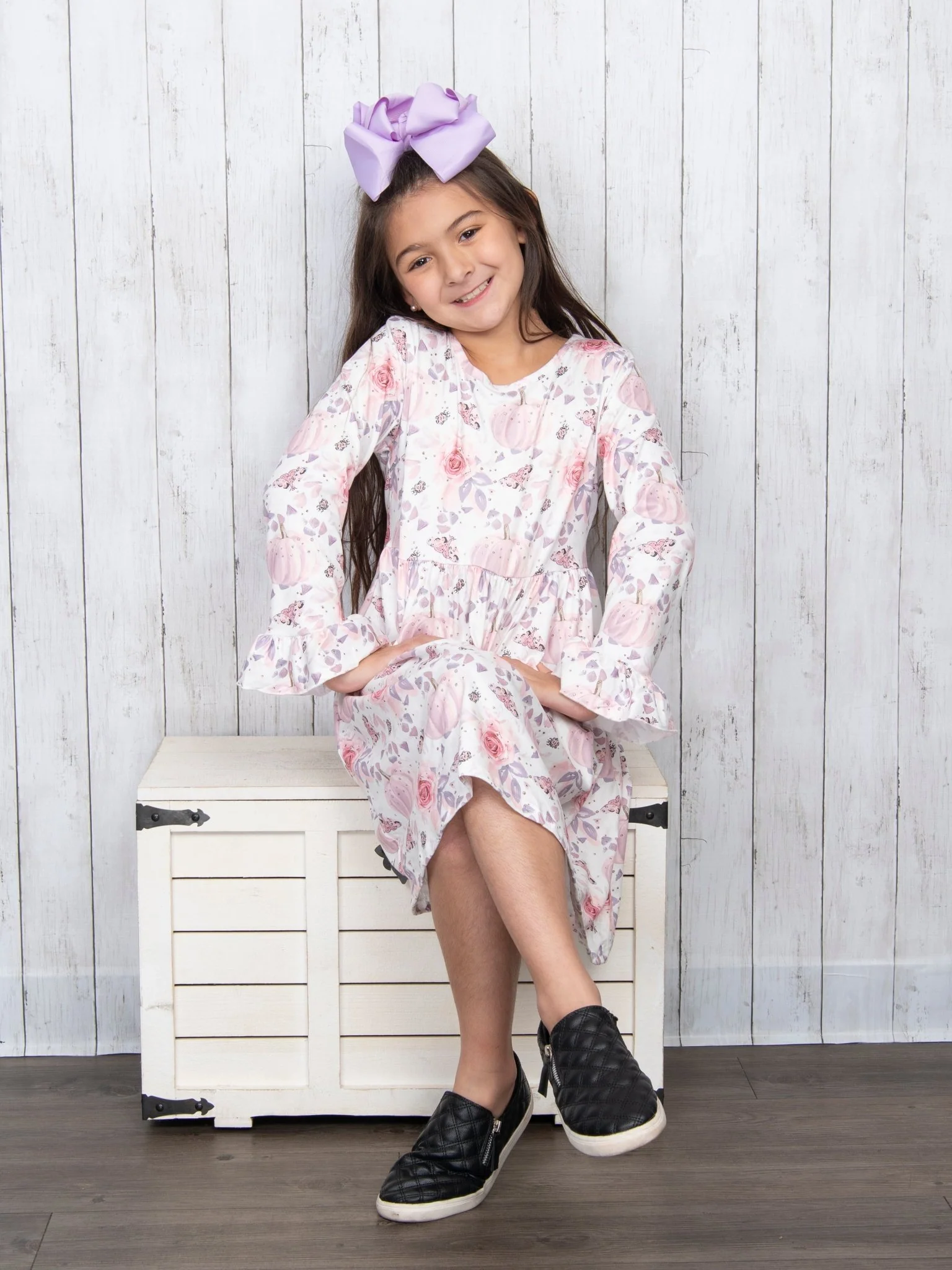 Pink Floral Pumpkin Dress - Image 9