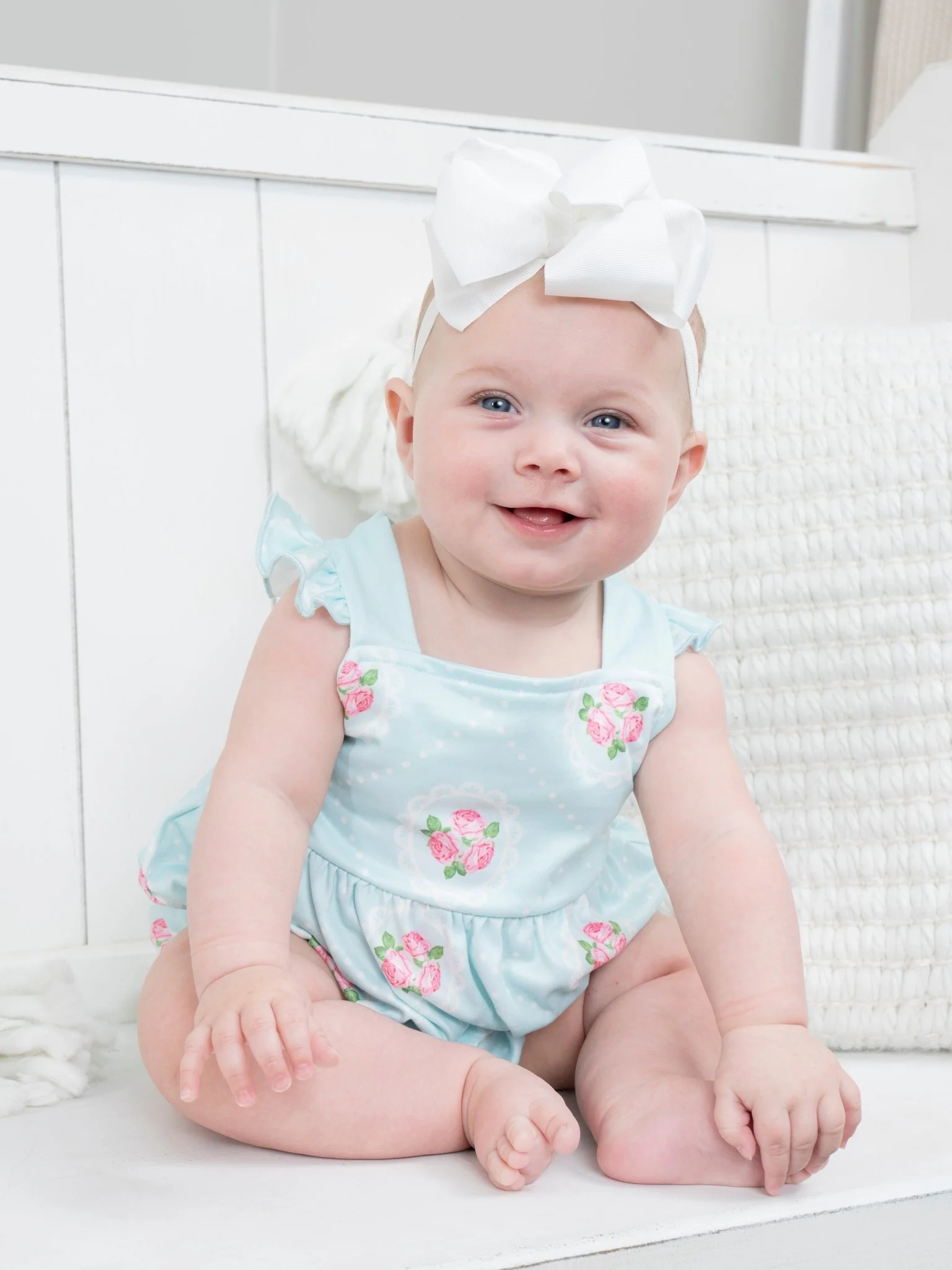 Pink Floral Tie Tank Bubble Romper