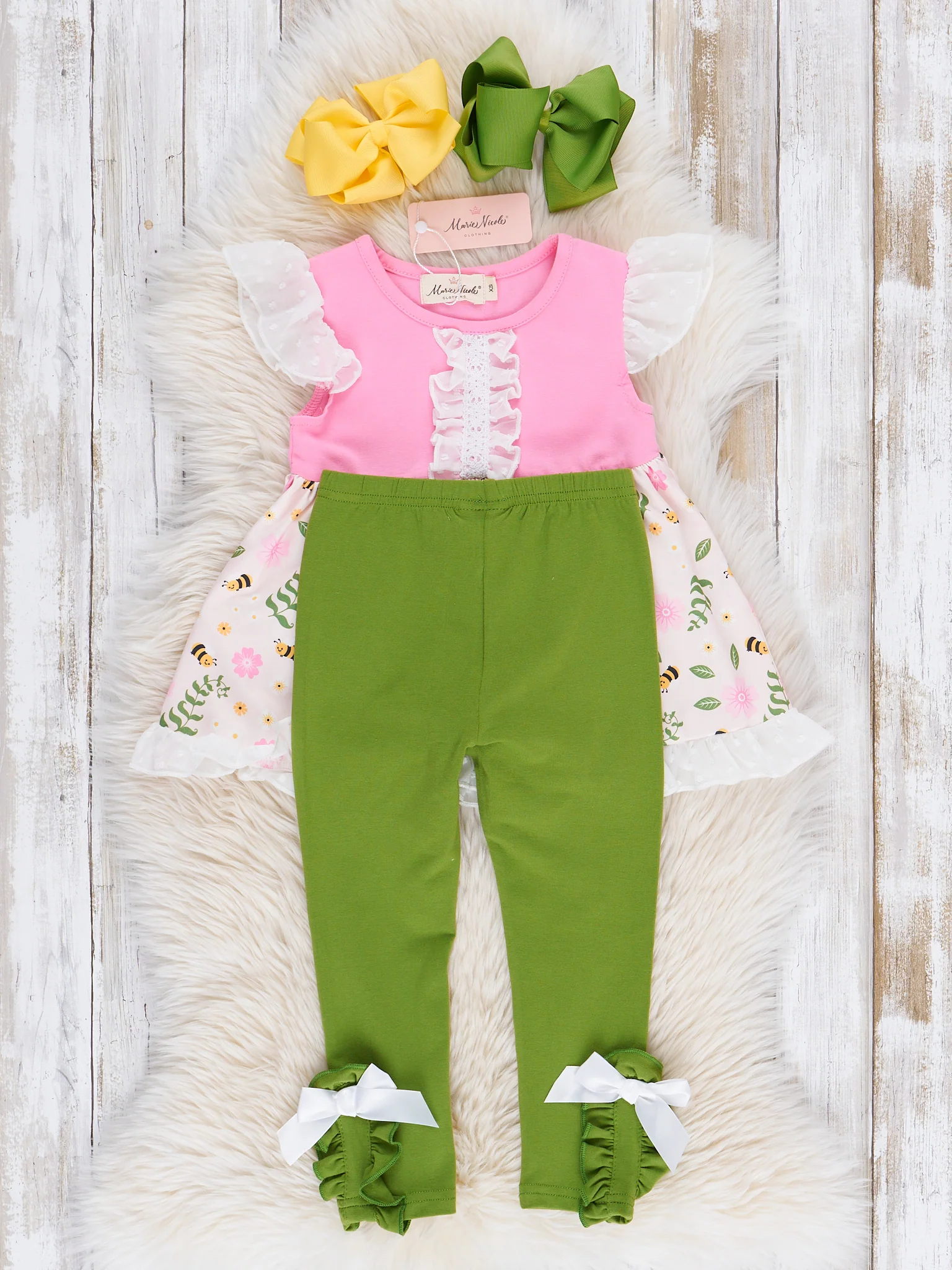 Pink Garden Frolic Ruffle Outfit - Image 4