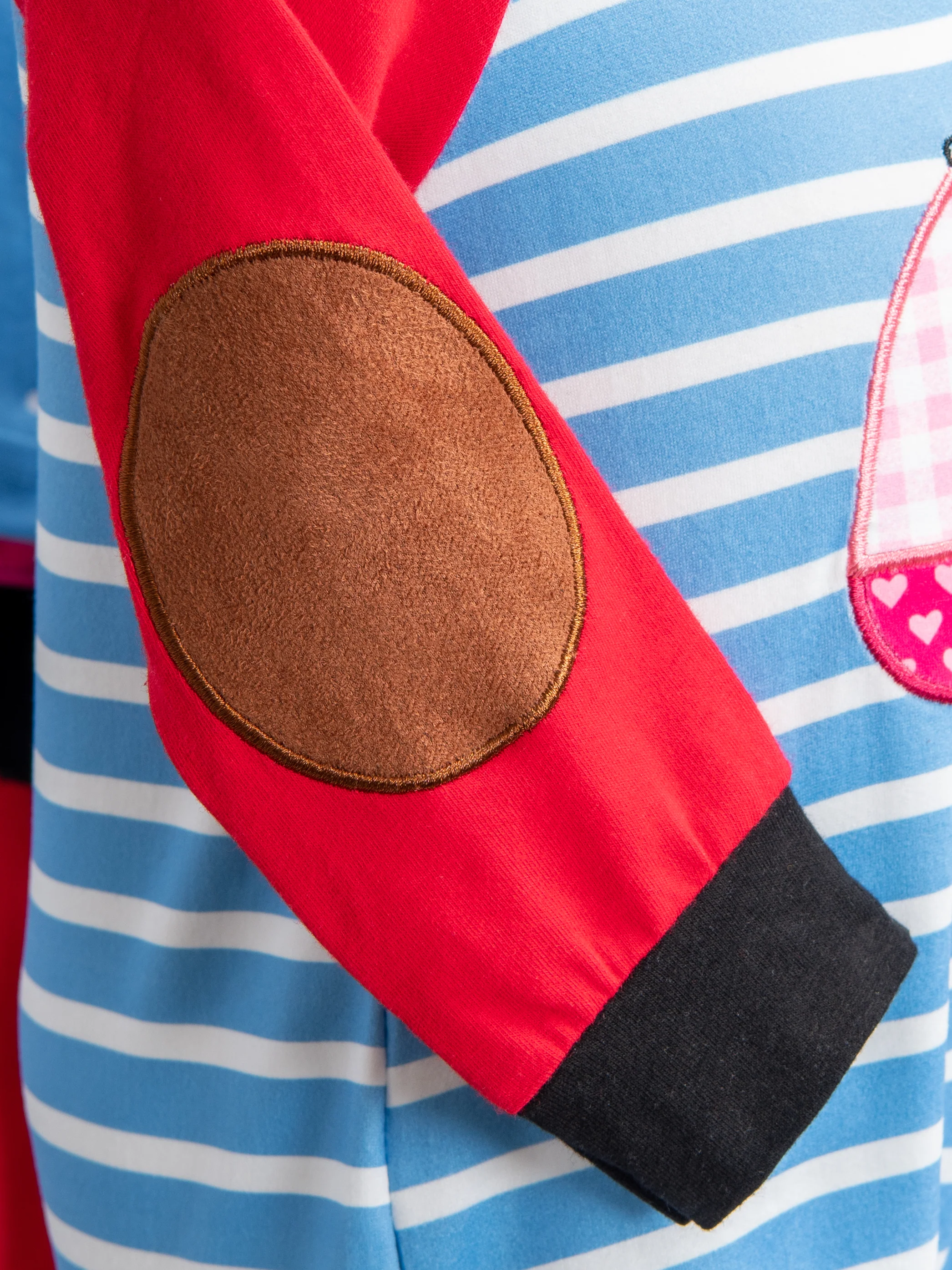 Pink Gingham Heart Camper Raglan Romper - Image 5