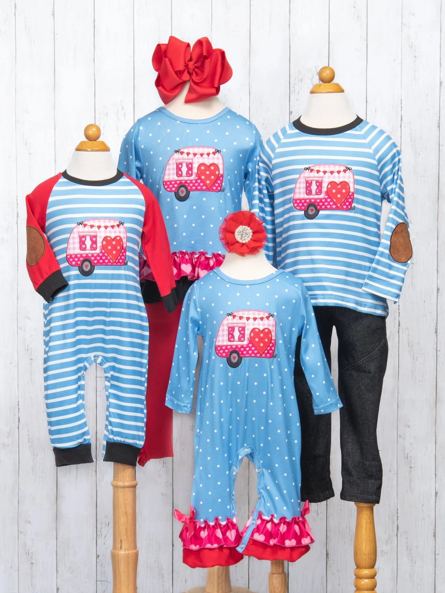 Pink Gingham Heart Camper Shirt - Image 4