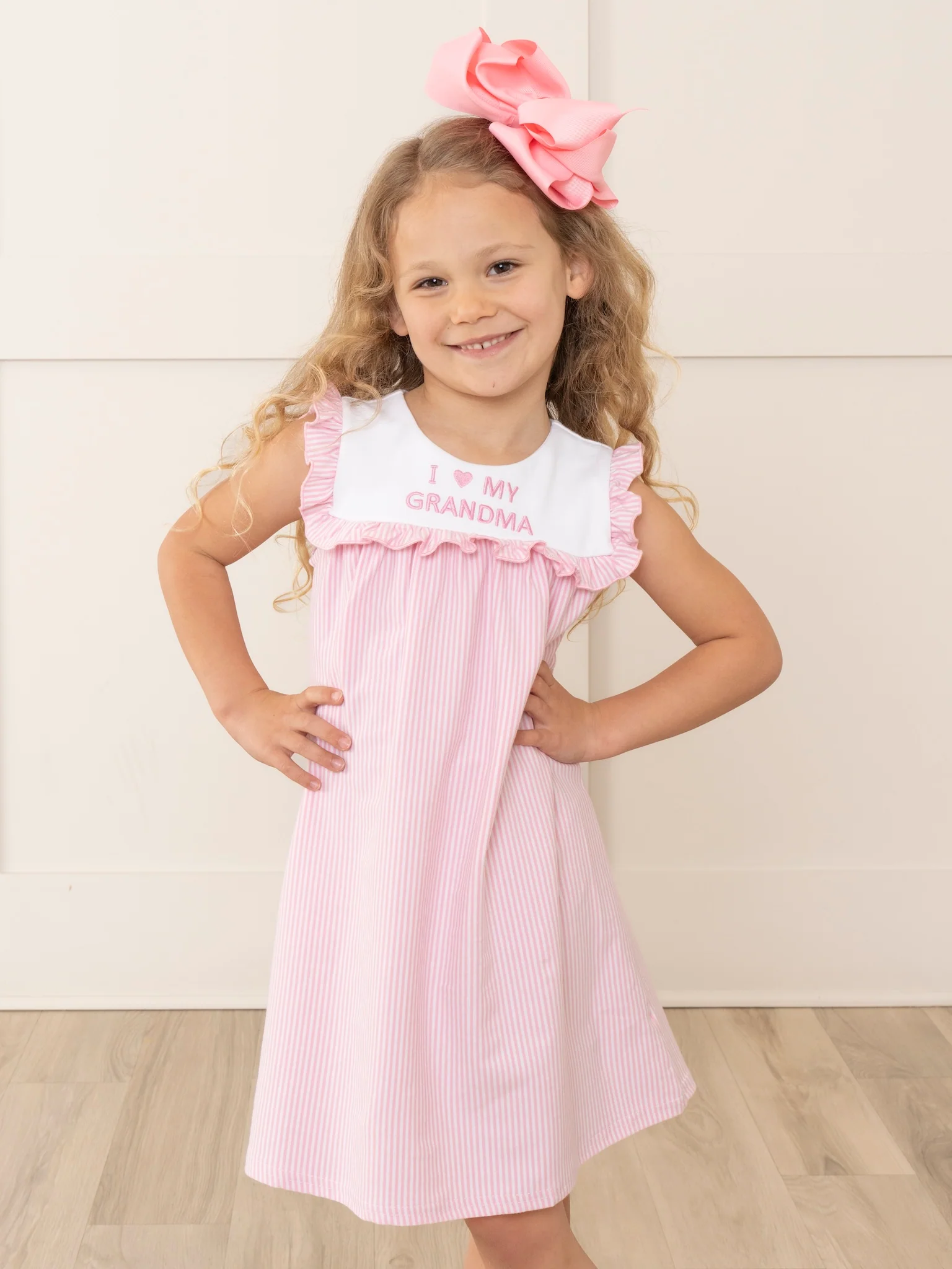 Pink Grandma Love Ruffle Dress