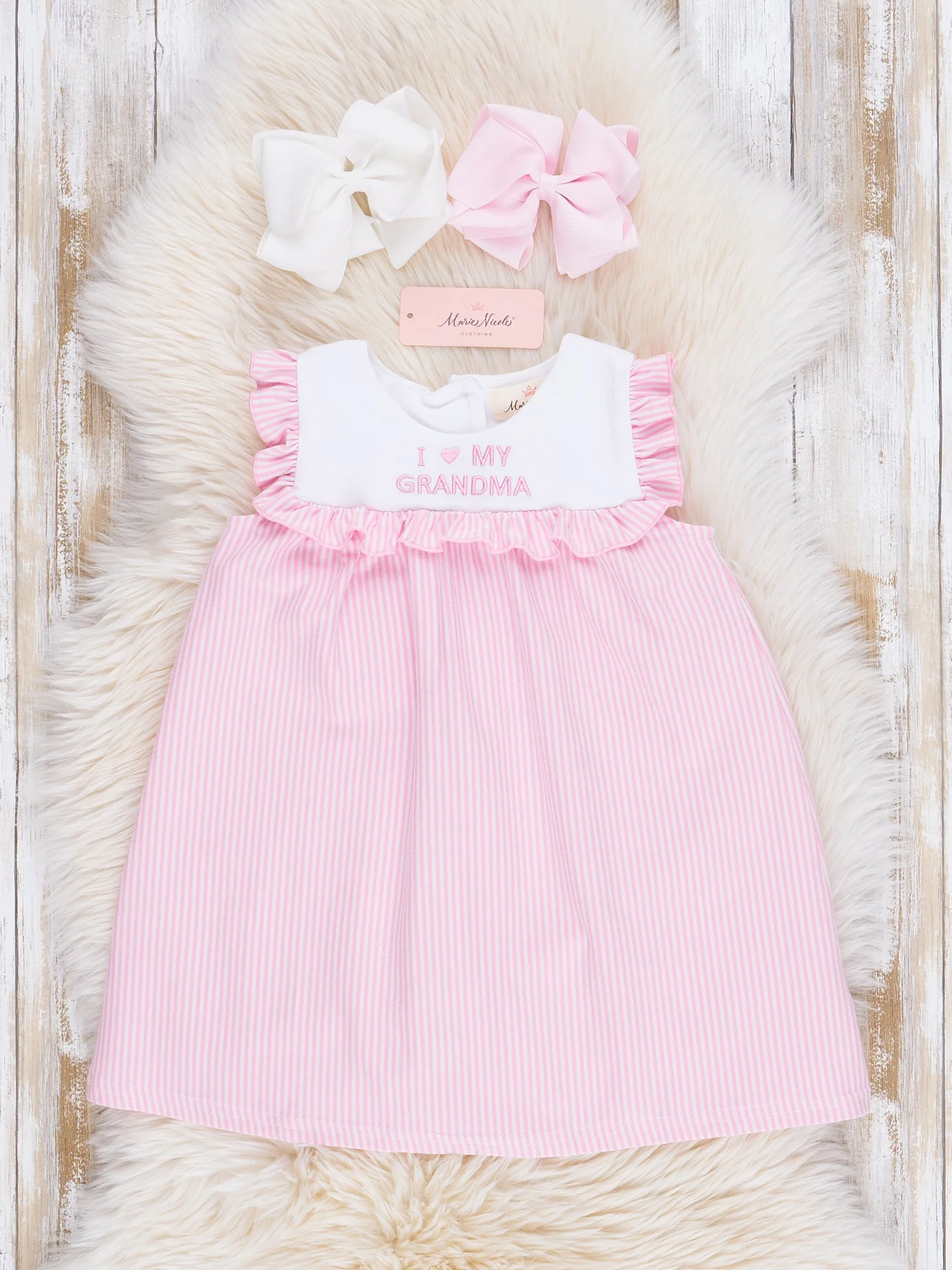 Pink Grandma Love Ruffle Dress - Image 2
