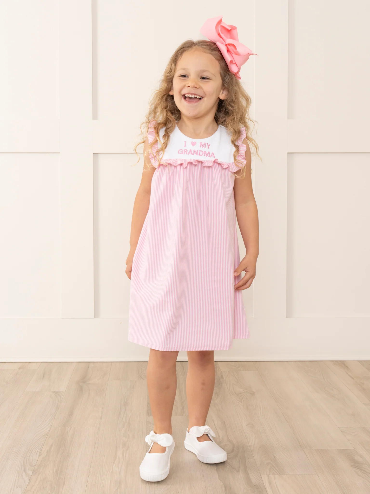 Pink Grandma Love Ruffle Dress - Image 5