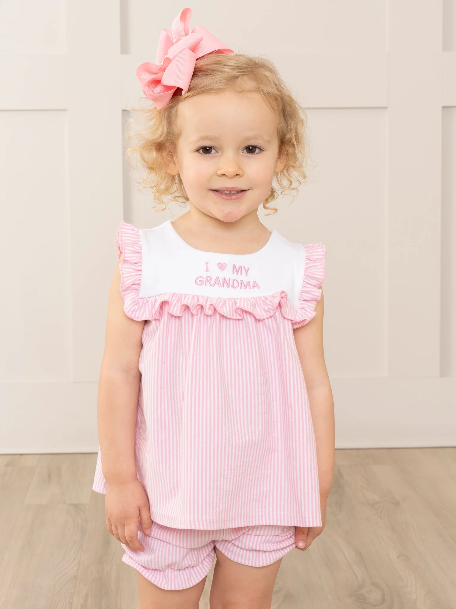 Pink Grandma Love Ruffle Outfit