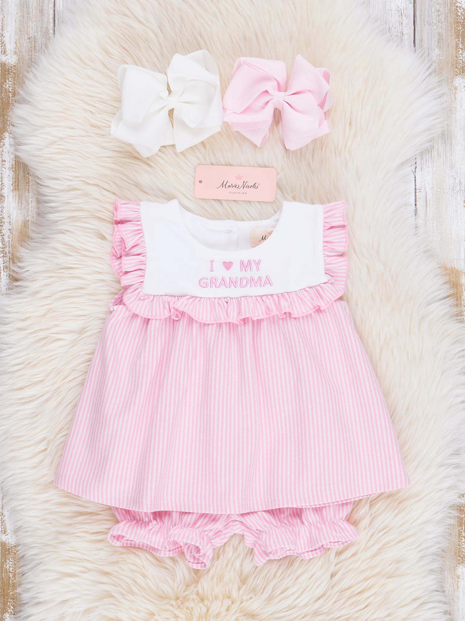 Pink Grandma Love Ruffle Outfit - Image 2