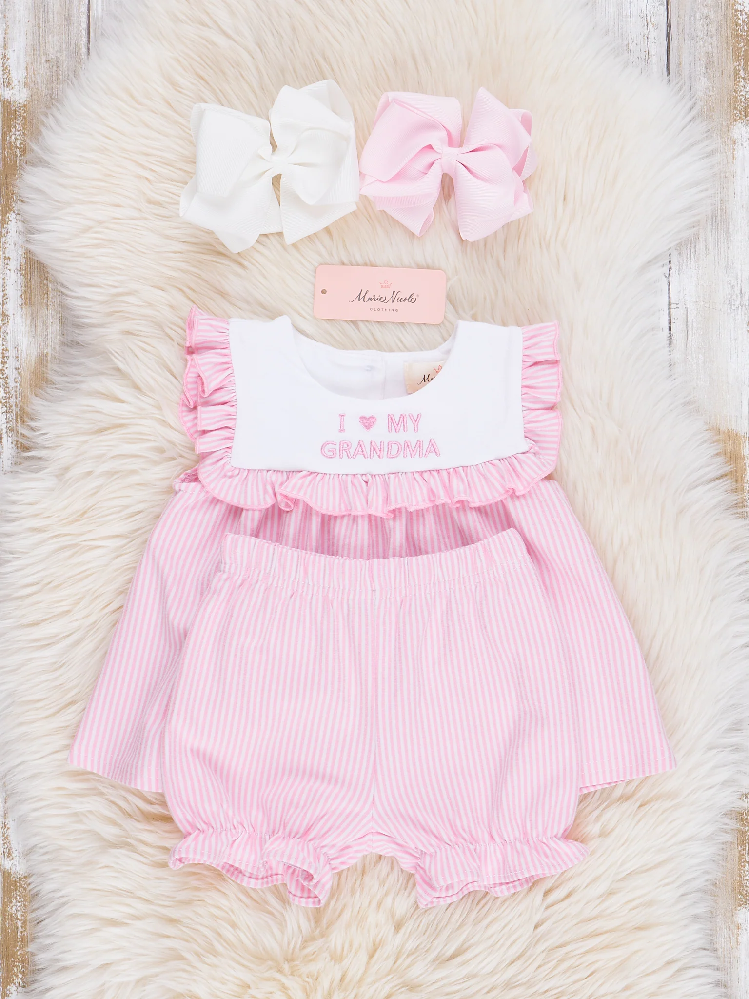 Pink Grandma Love Ruffle Outfit - Image 3