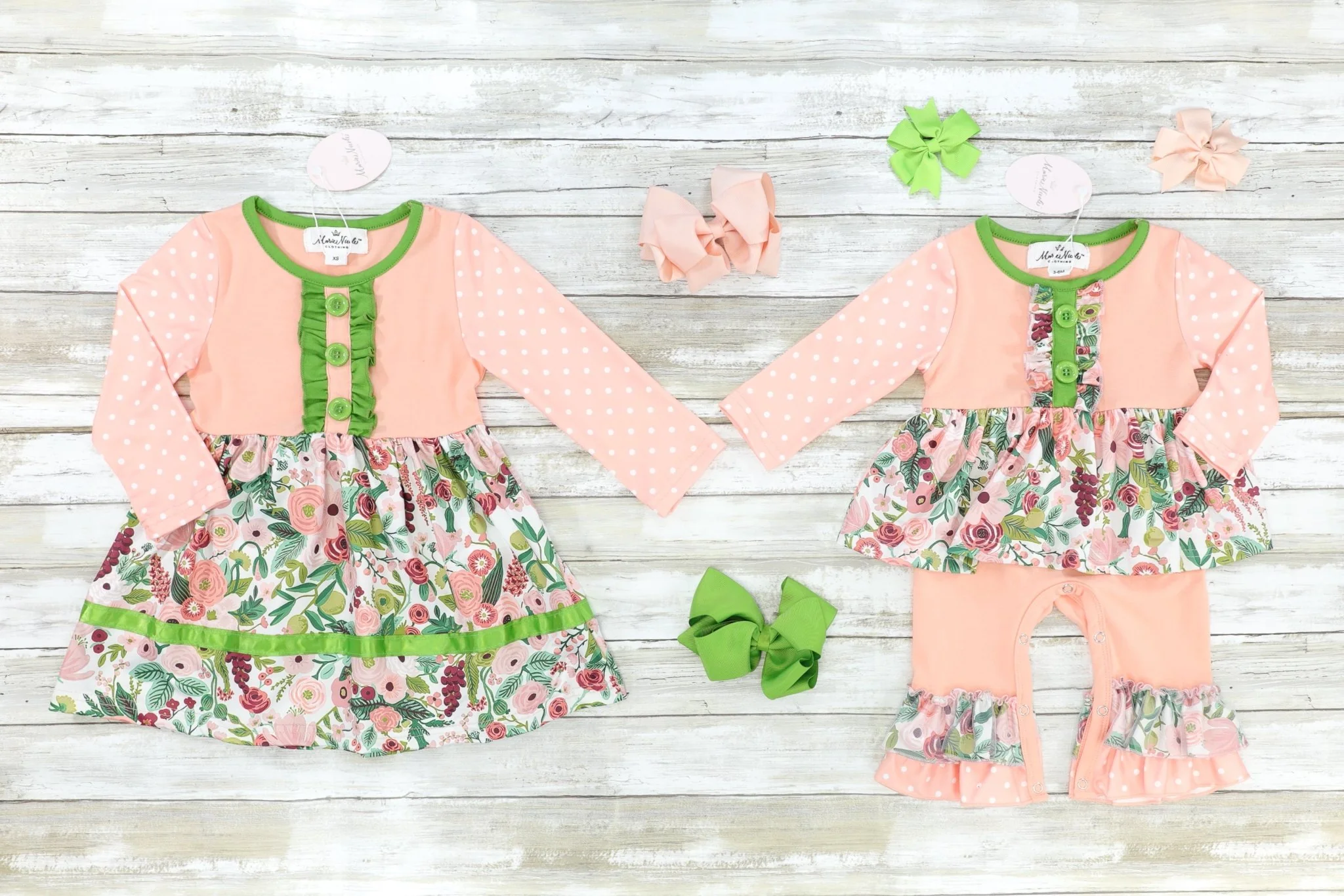 Pink & Green Floral Dress - Image 4