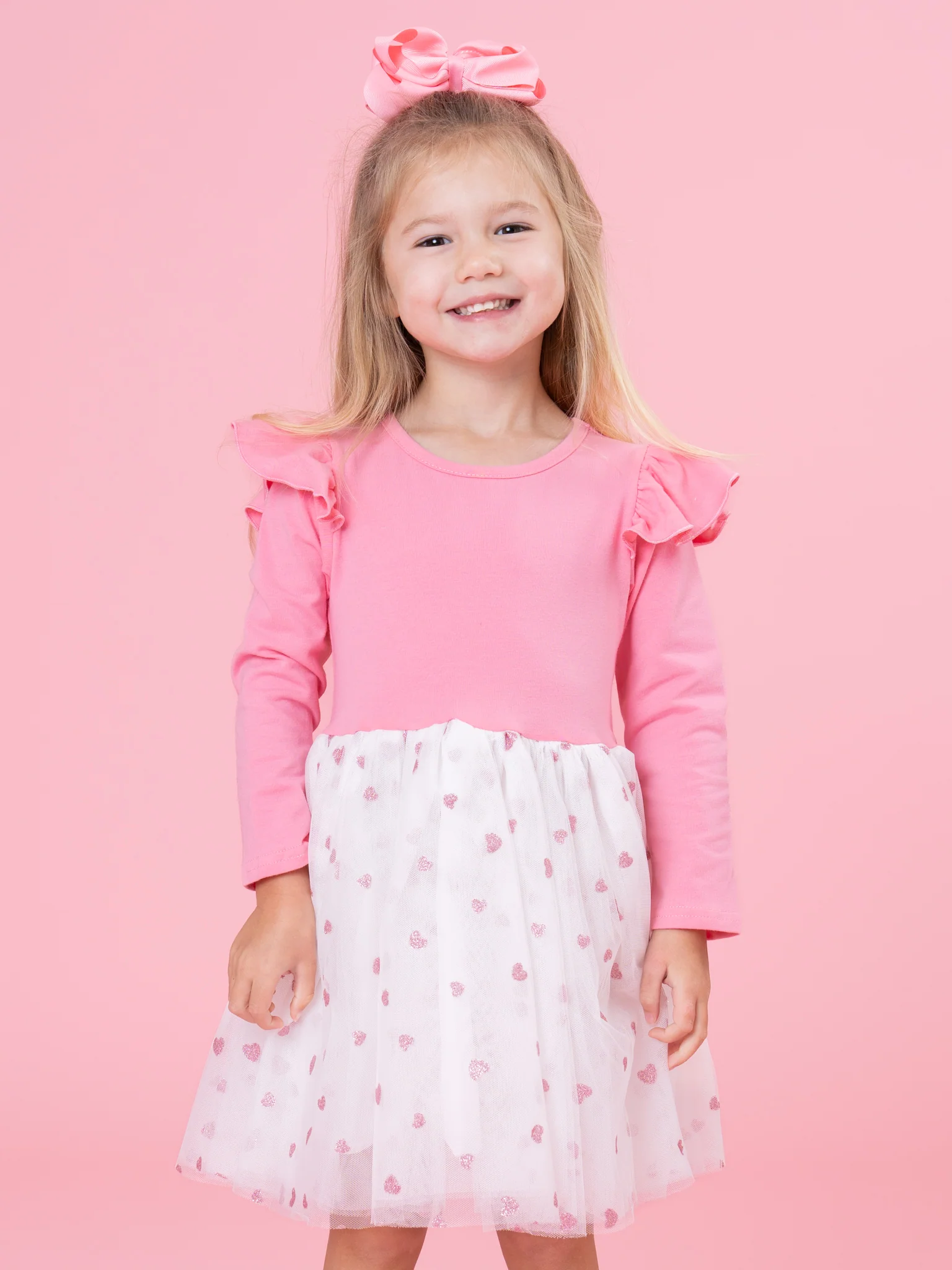 Pink Hearts Tulle Dress