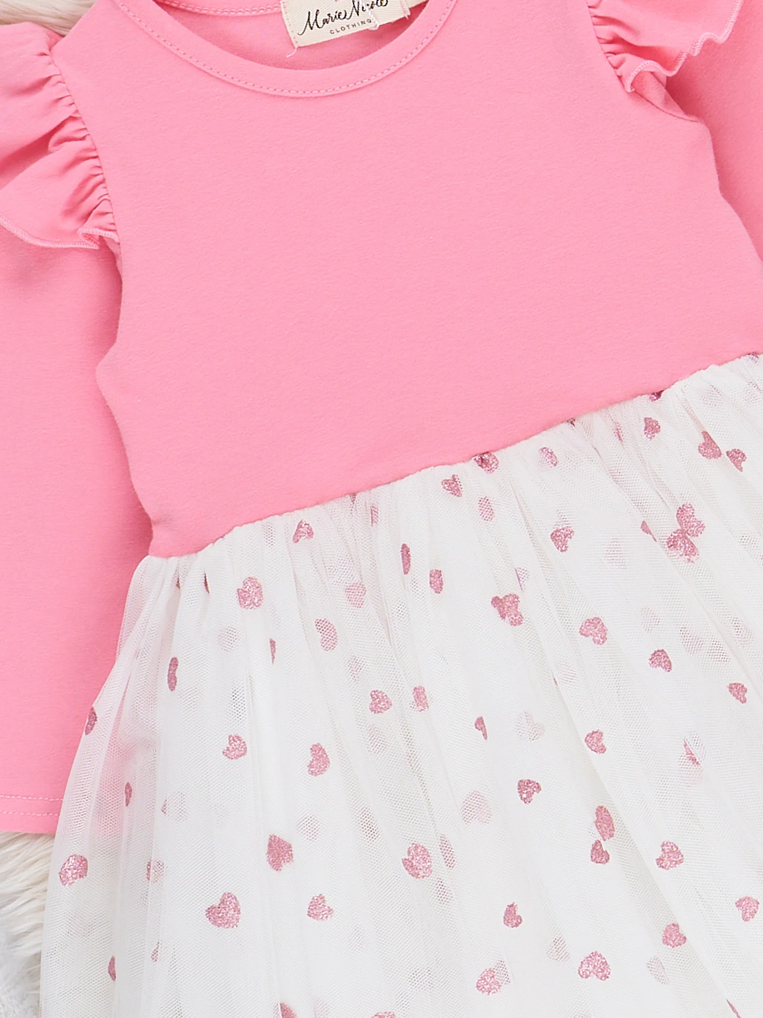 Pink Hearts Tulle Dress - Image 3