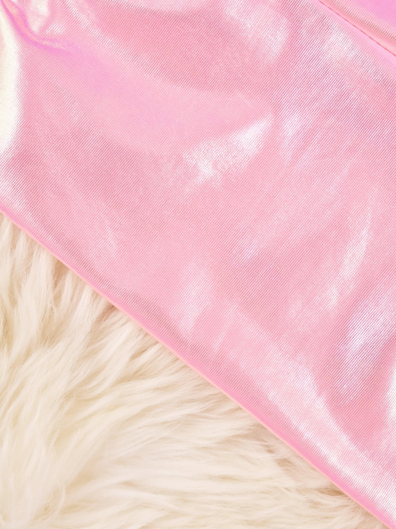 Pink Holographic Long Biker Shorts - Image 2