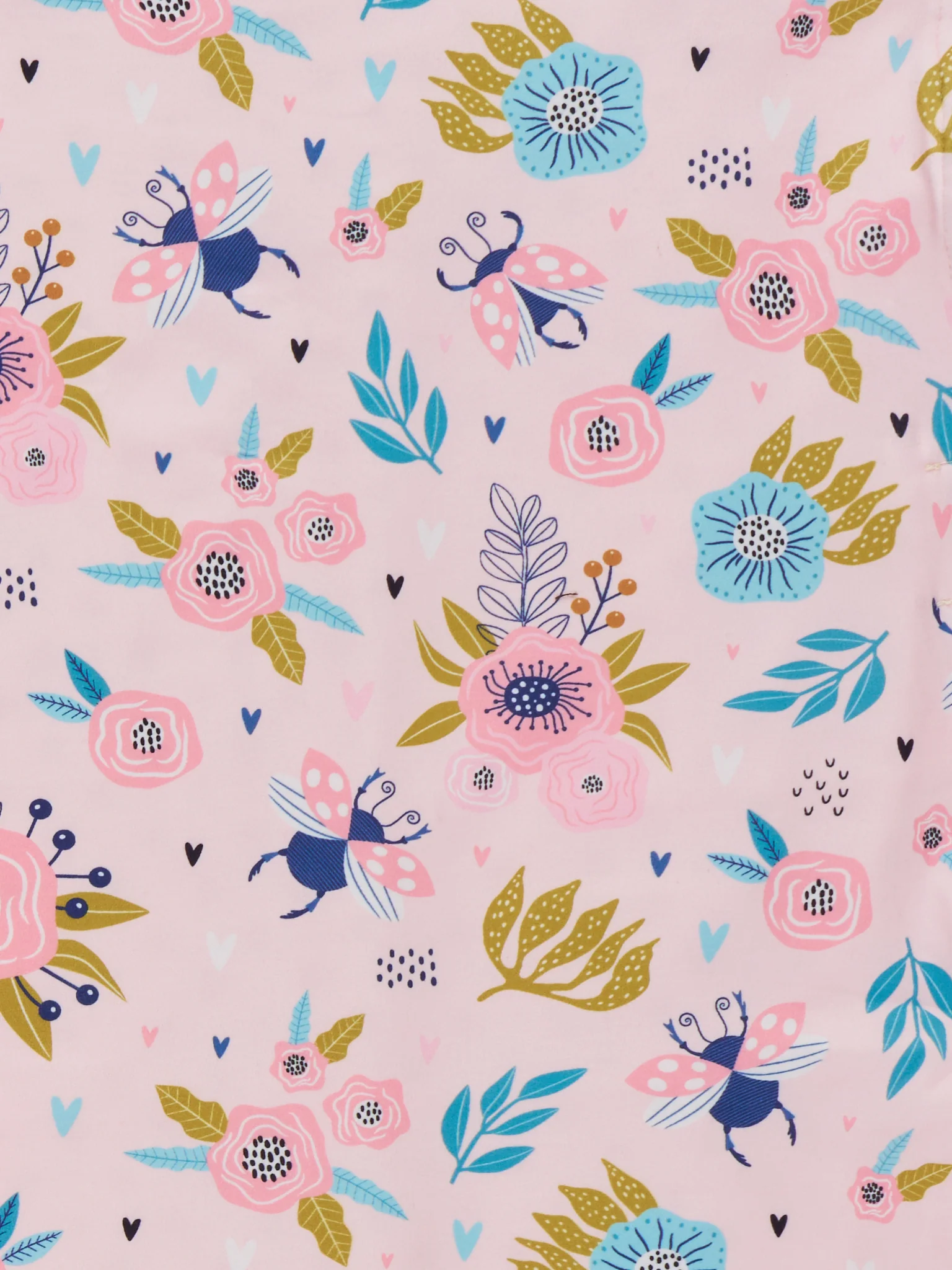 Pink Little Bug Floral Ruffle Minky Blanket - Image 3