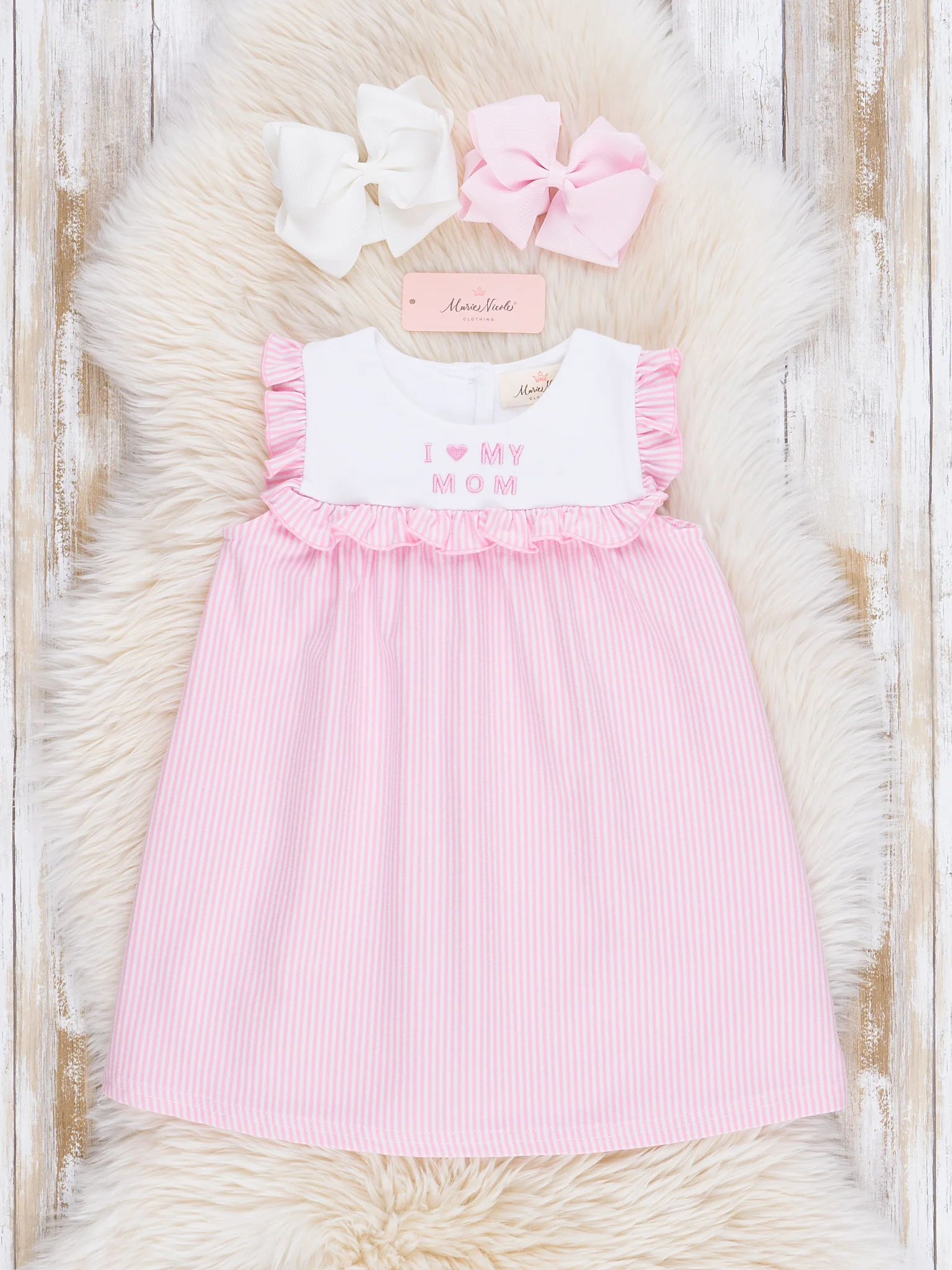 Pink Mom Love Ruffle Dress - Image 2