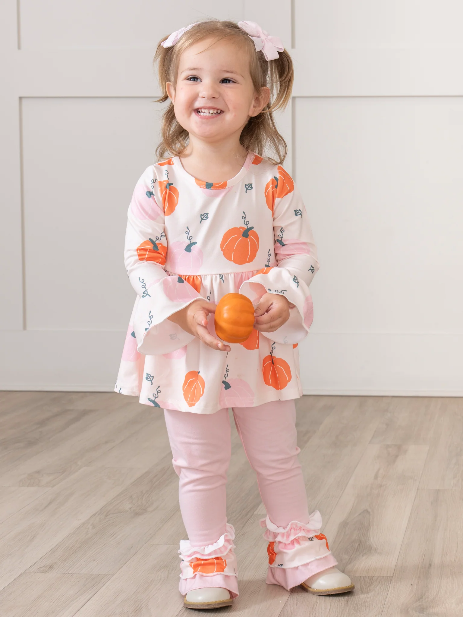 Pink & Orange Sweet Gourds Ruffle Outfit